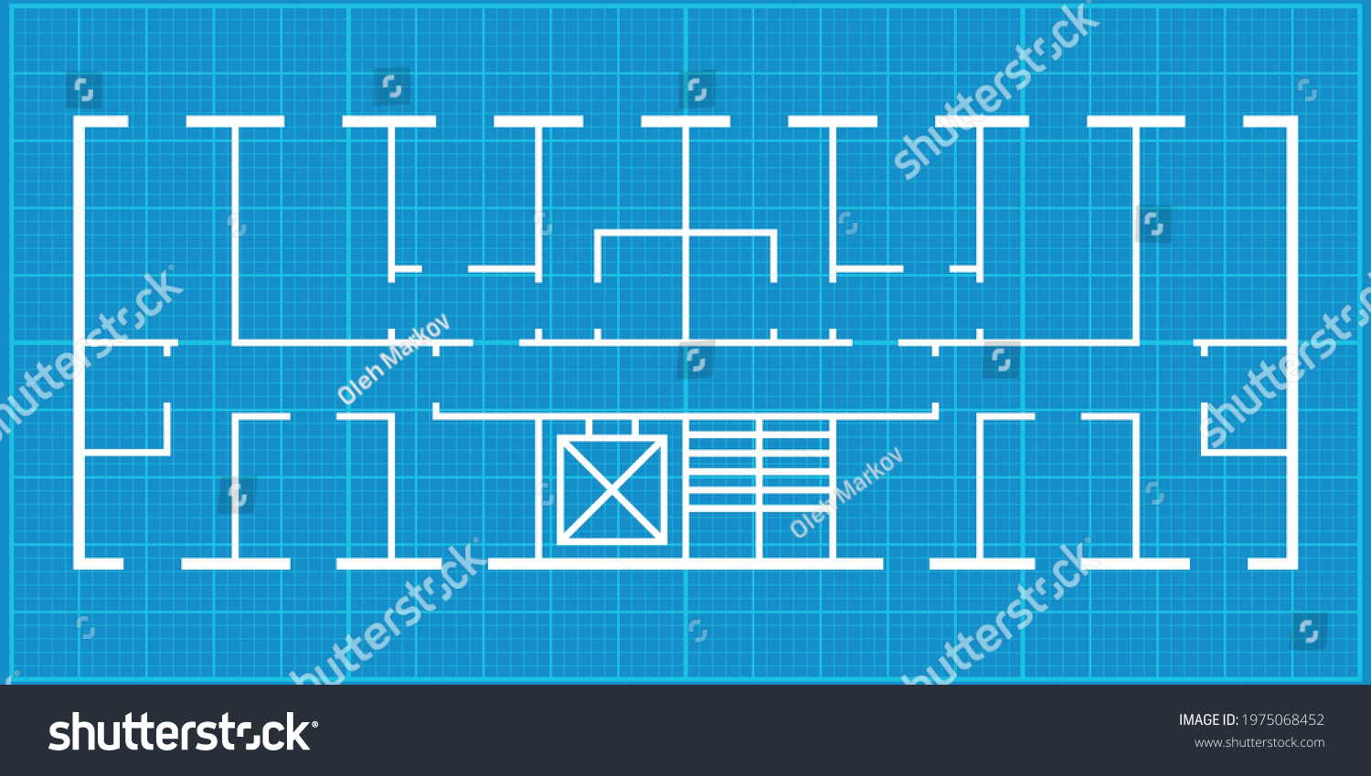 blueprint-house-floor-plan-simple-flat-stock-vector-royalty-free