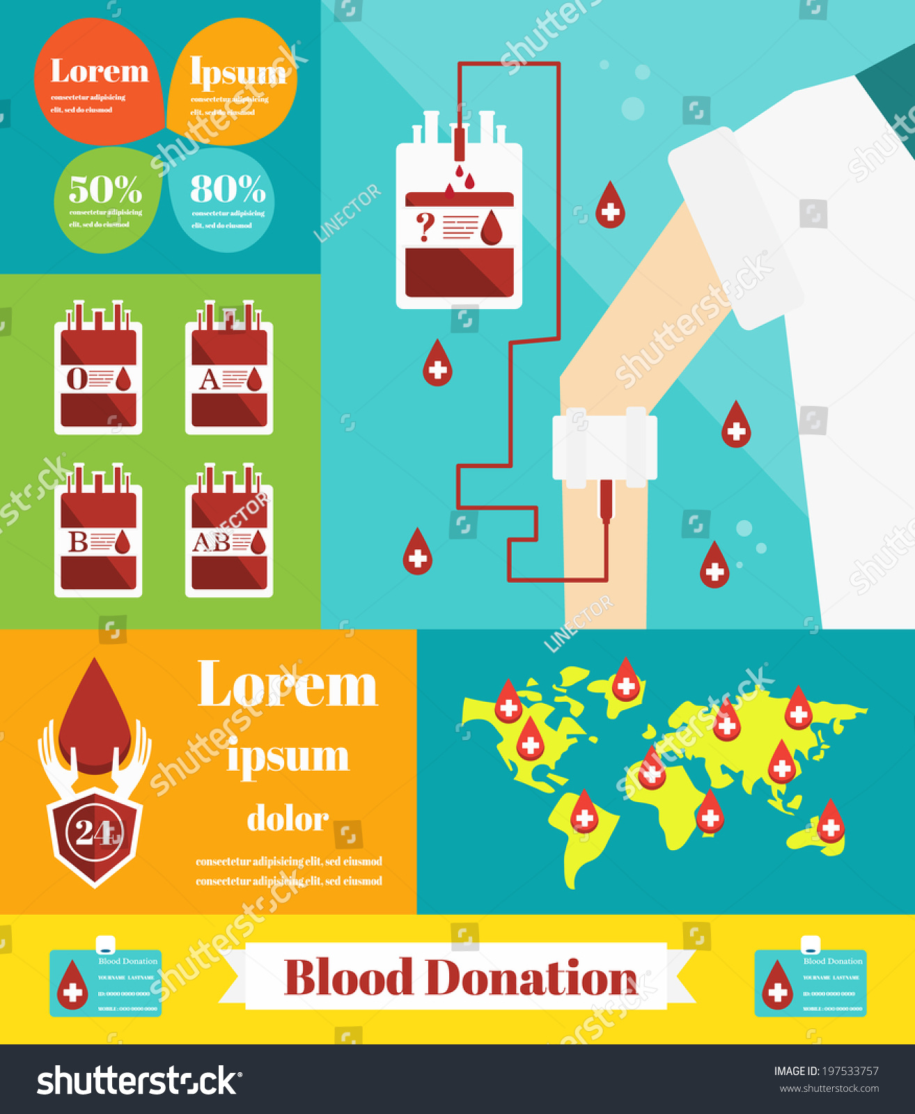 Blood Donationvector Infographic Elements Stock Vector (royalty Free 