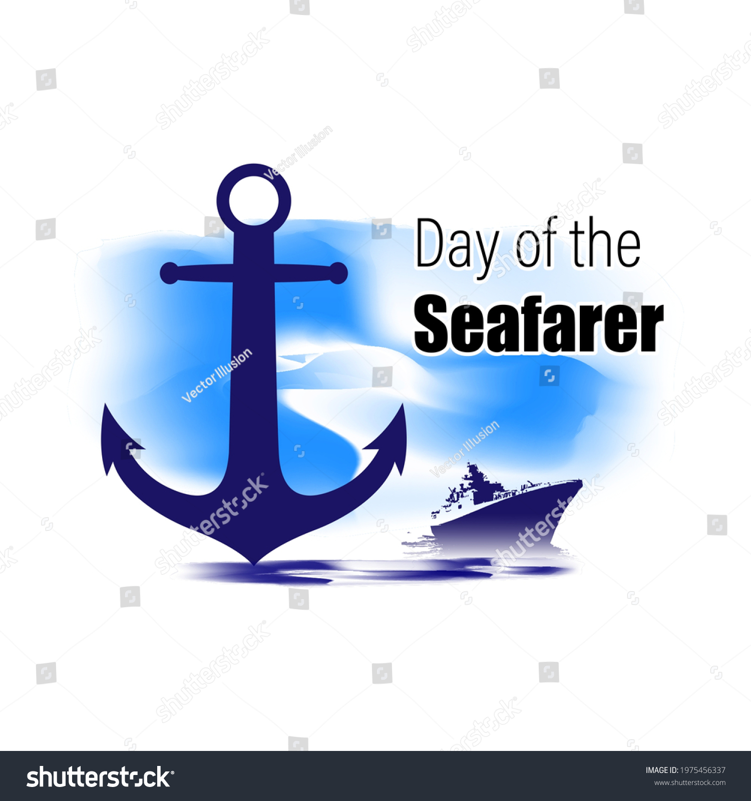 Day Seafarer Vector Illustration Stock Vector (Royalty Free) 1975456337 ...