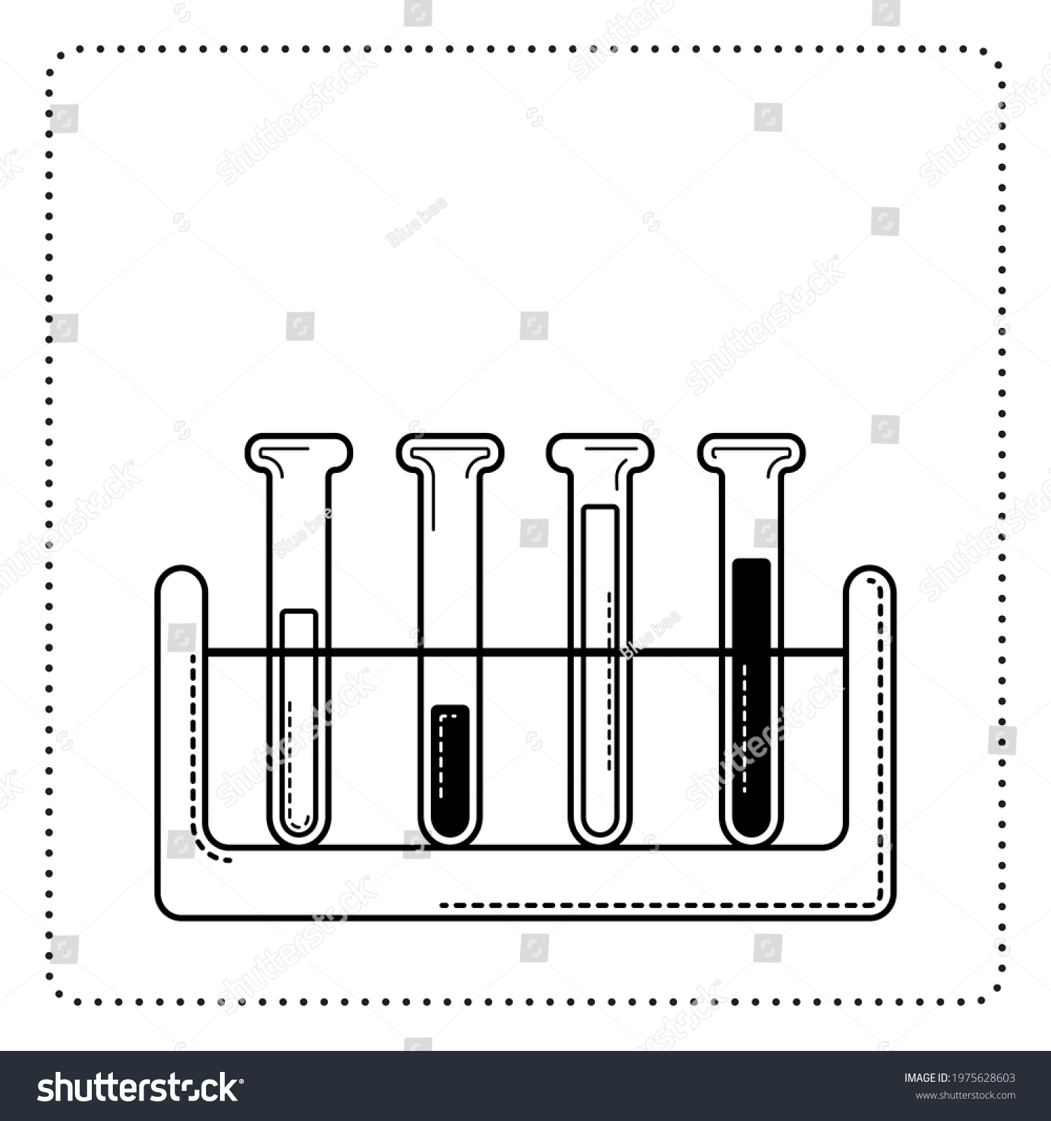 Test Tubes Stand Vector Illustration Chemistry Stock Vector (Royalty ...