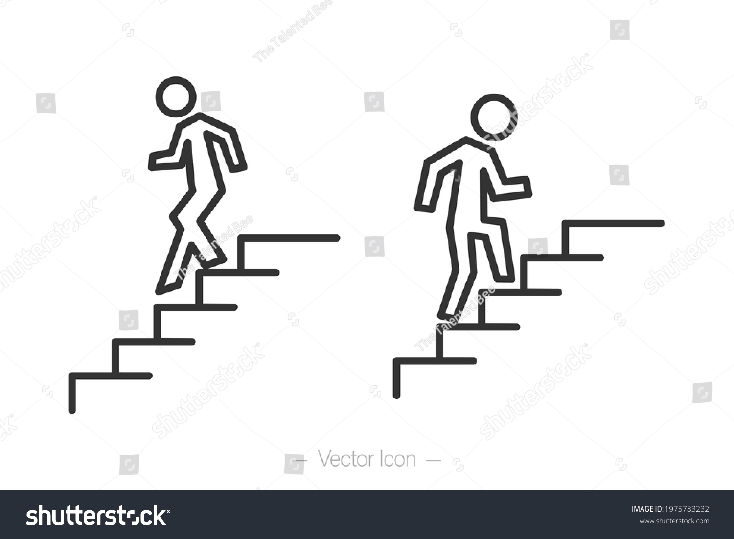 human-walking-stairs-human-walking-down-stock-vector-royalty-free