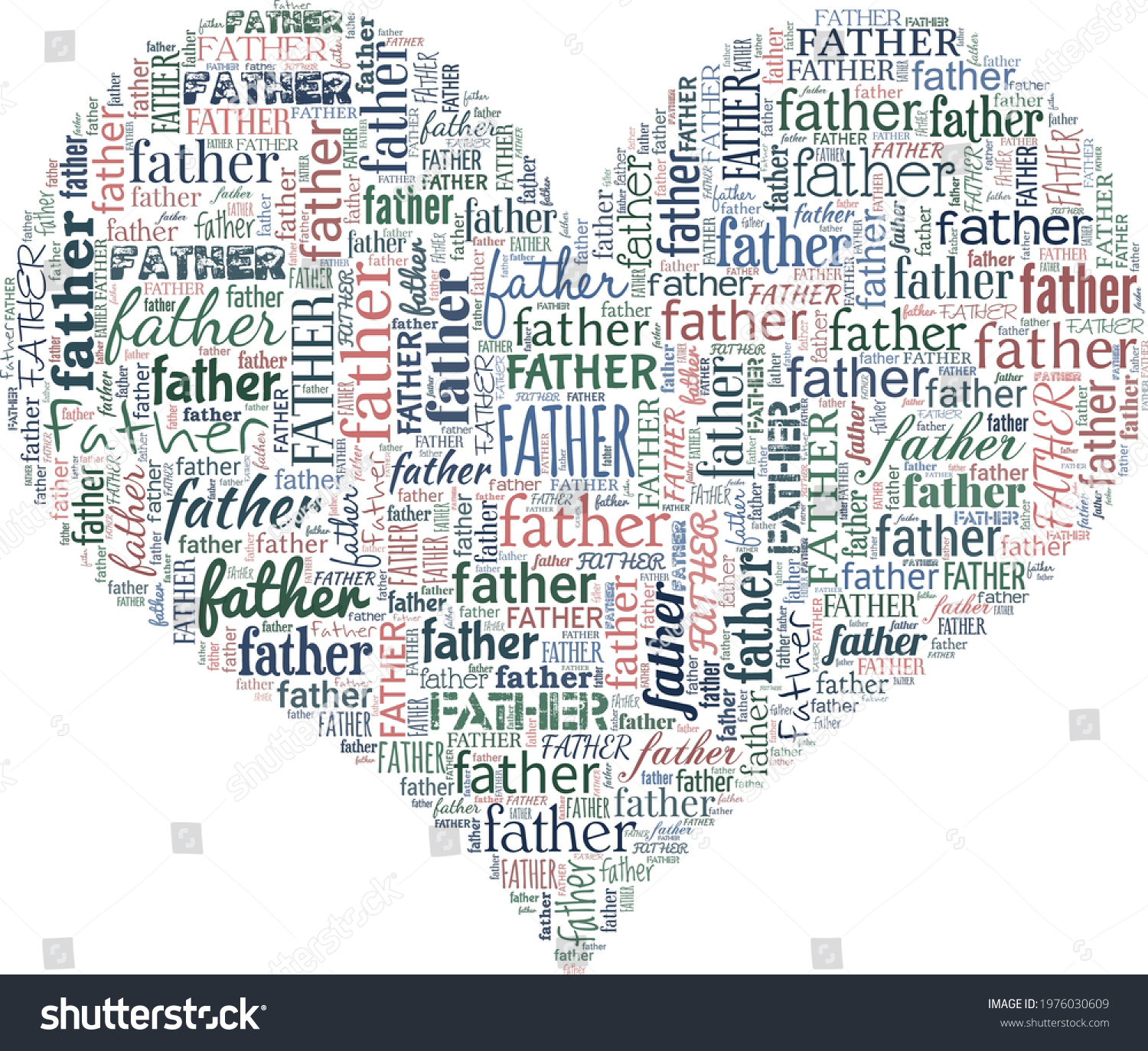 Father Vector Illustration Word Cloud Isolated Stock Vector (Royalty ...