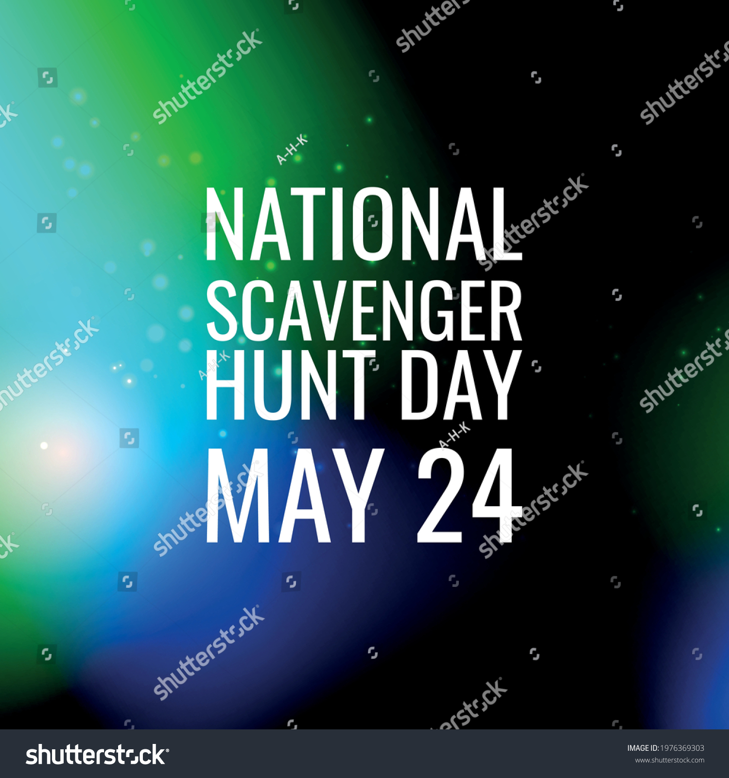 National Scavenger Hunt Day Geometric Design Stock Vector (Royalty Free