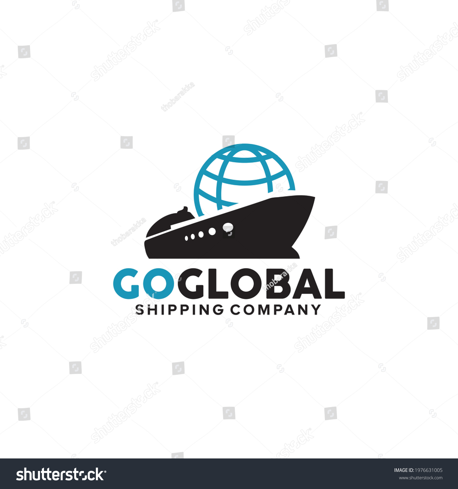 Shipping Company Logo Design Vector Template Stock Vector Royalty Free Shutterstock