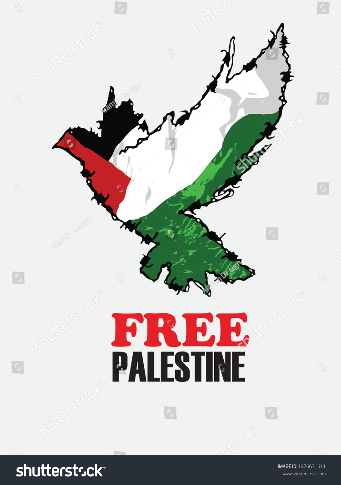 Free Palestine Poster Design Vectors Stock Vector (Royalty Free