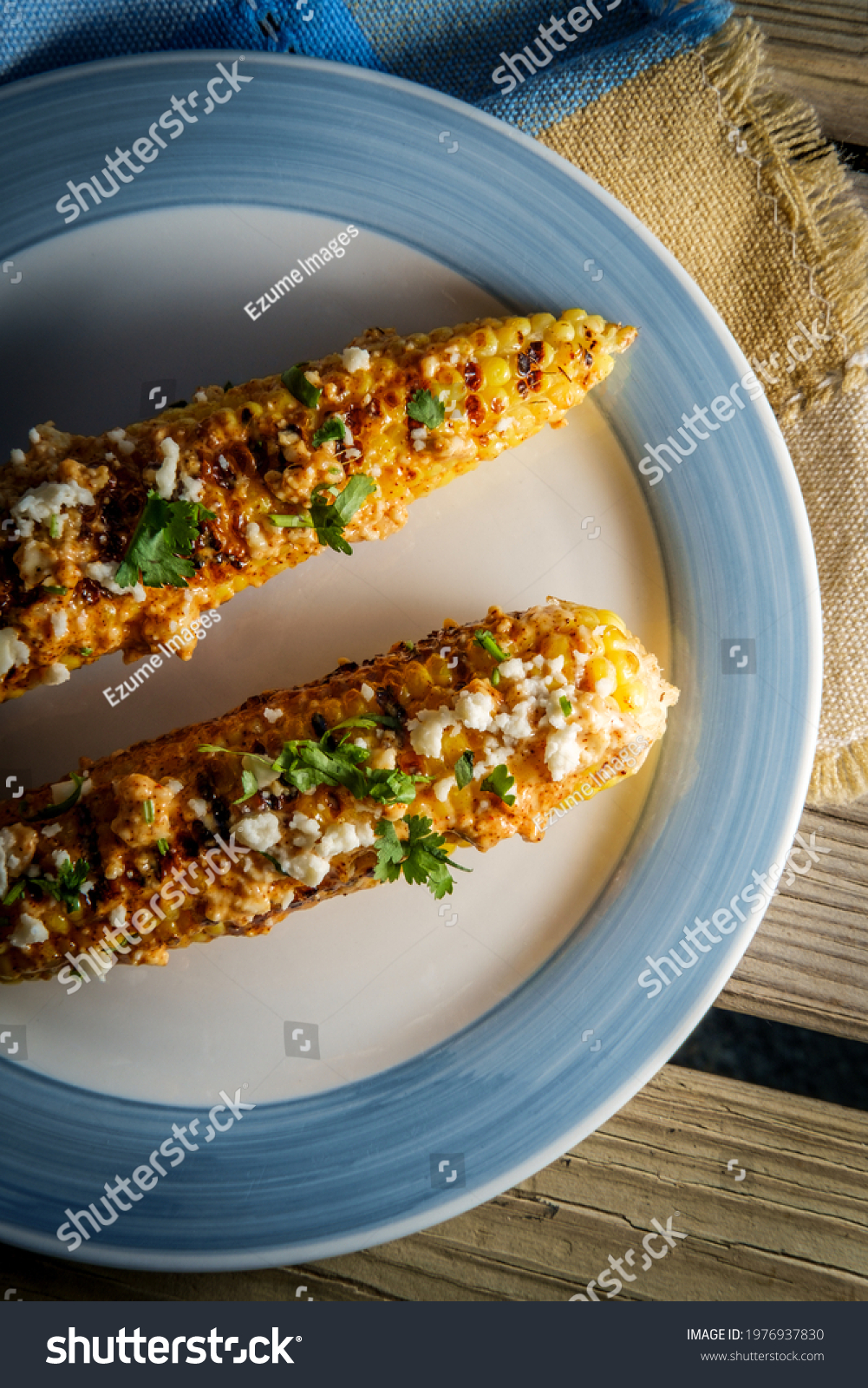 Mexican Street Corn Known Elote Served Stock Photo 1976937830 ...