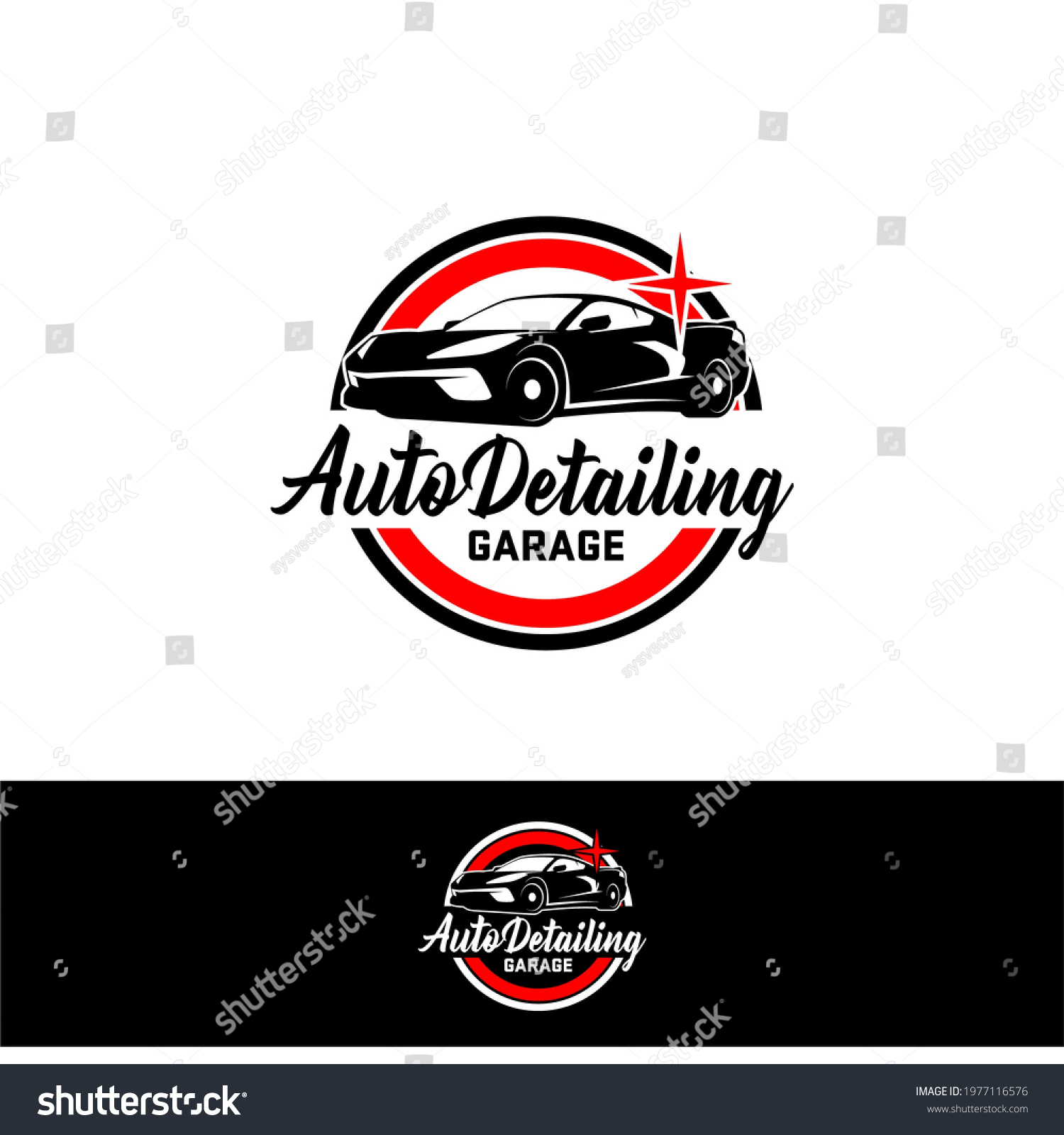 Auto Detailing Service Logo Design Template Stock Vector (Royalty Free ...