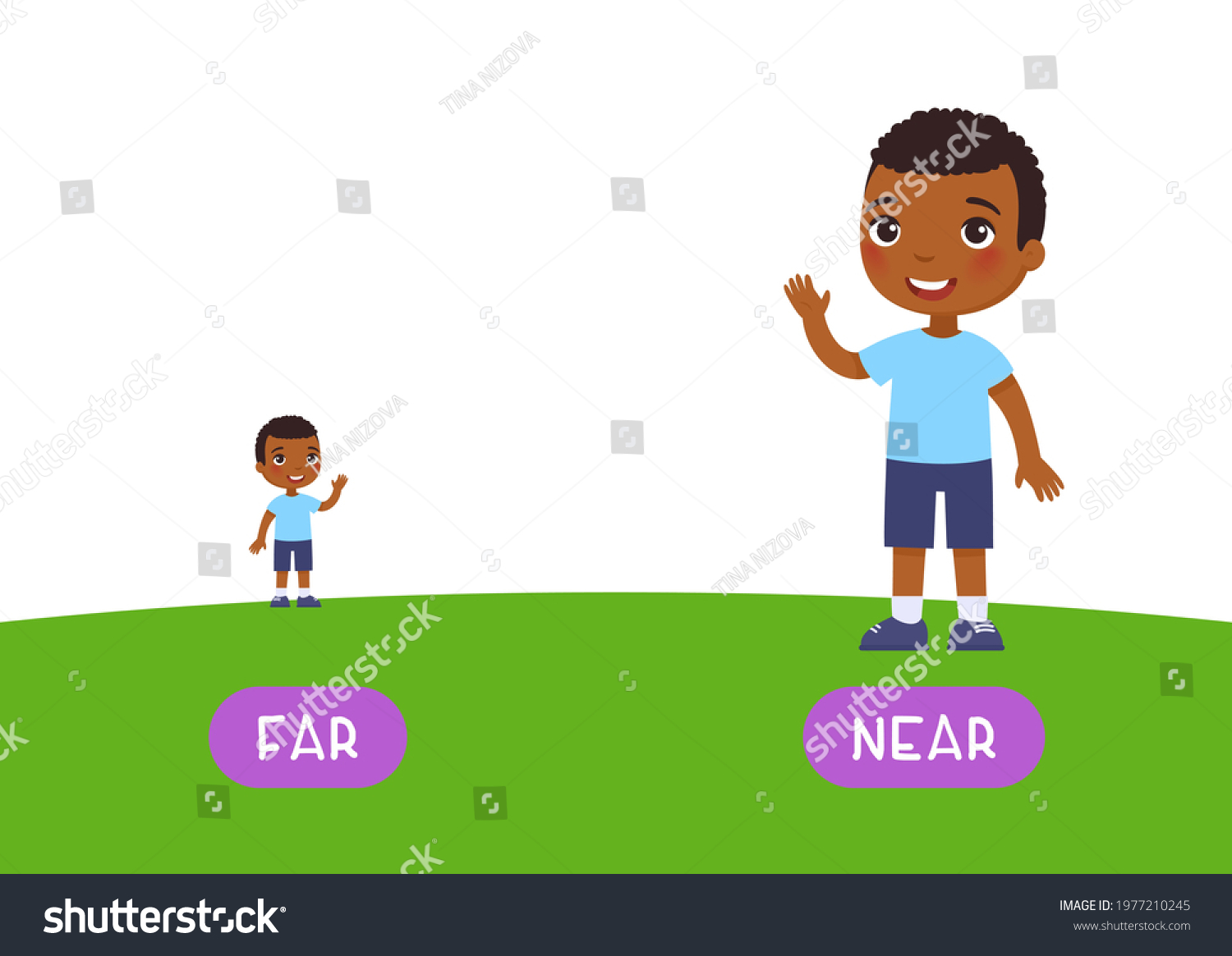 far-near-antonyms-word-card-opposites-stock-vector-royalty-free