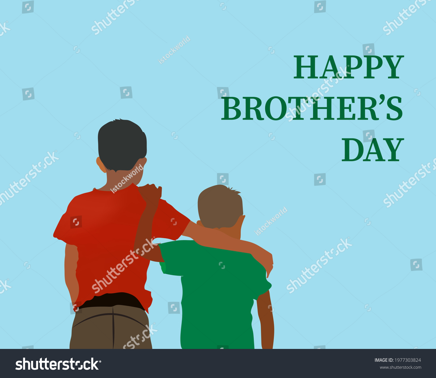 Happy Brothers Day Vector Illustrator Poster Stock Vector (Royalty Free