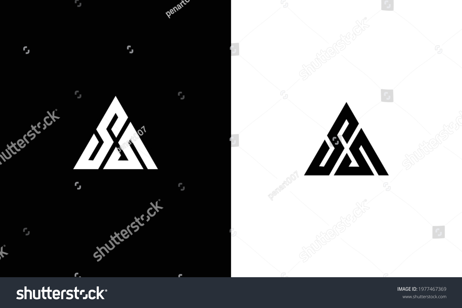 Ss Triangle Logo Design Vector Stock Vector (Royalty Free) 1977467369 ...