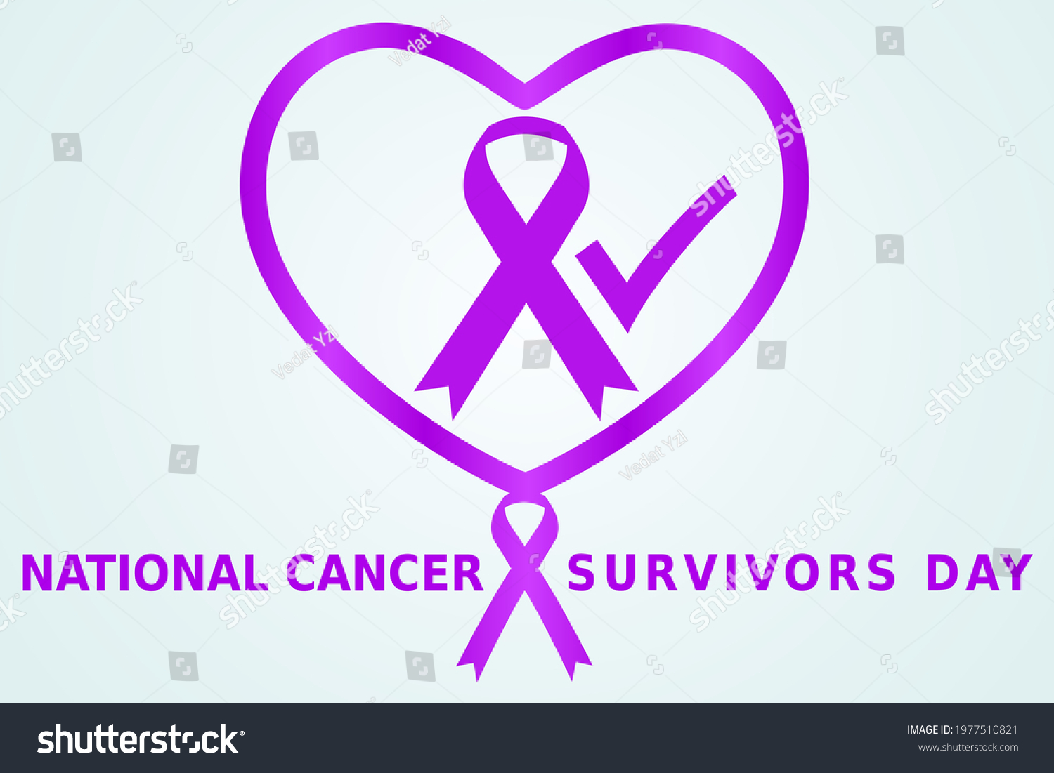 National Cancer Survivors Day Awareness Flat Stock Vector Royalty Free