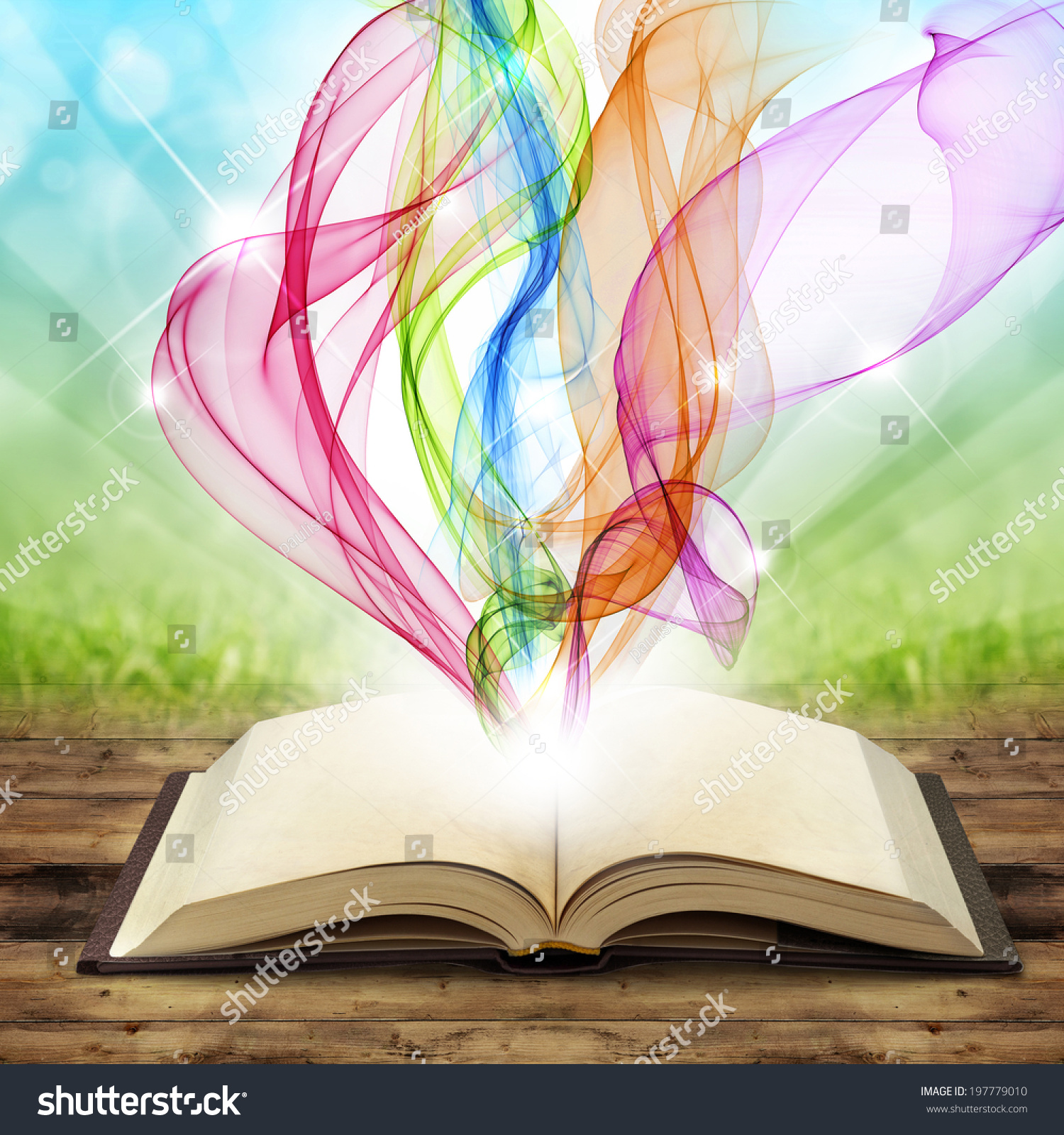 Open Book Colored Smoke Swirls Twirls Stock Photo 197779010 Shutterstock