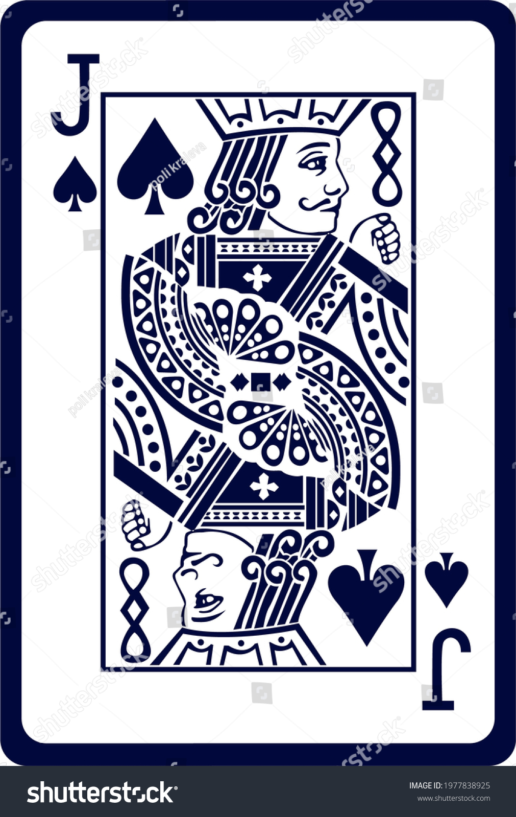 Playing Card Jack Spades Stock Vector (Royalty Free) 1977838925 ...