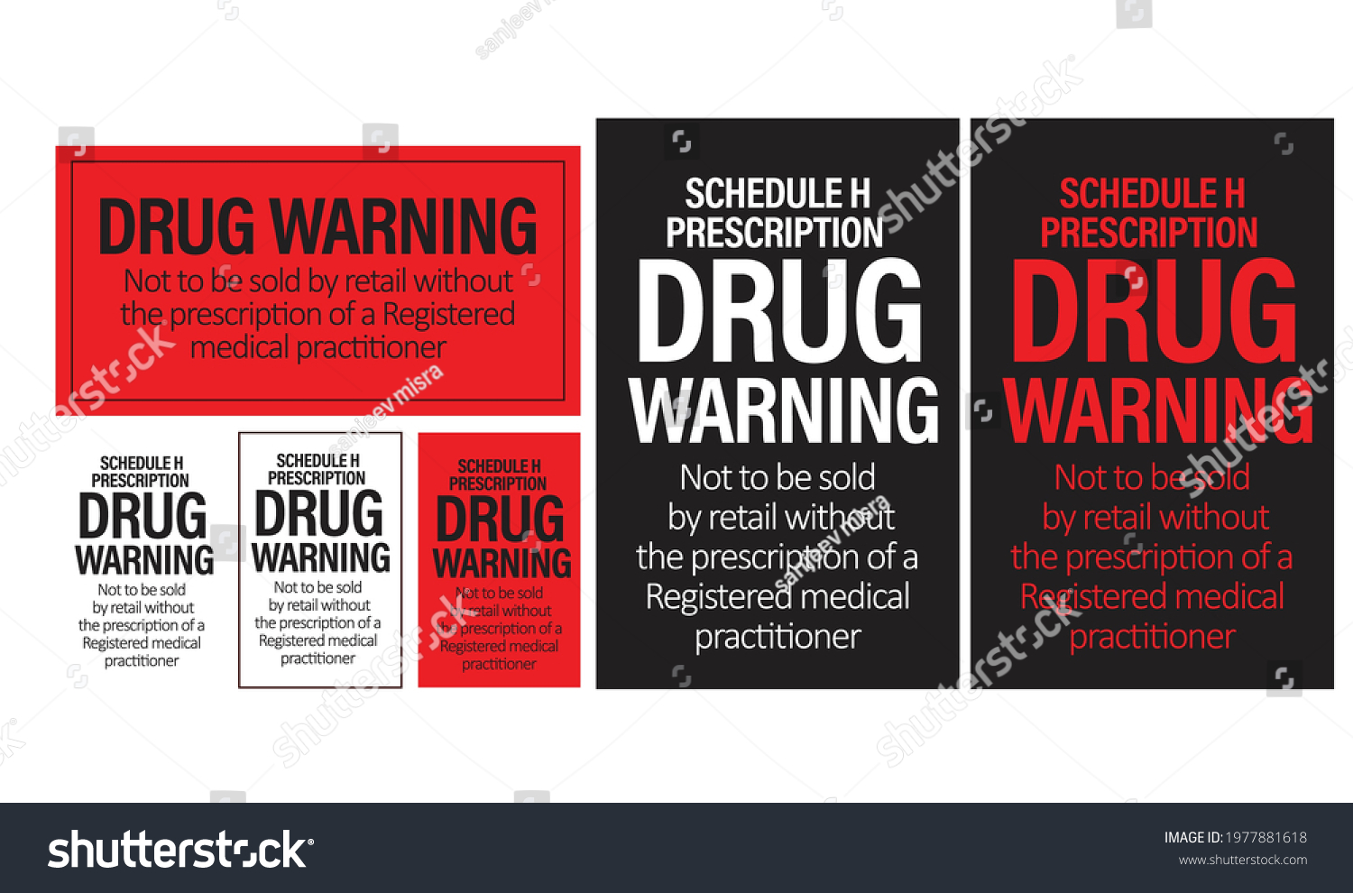 schedule-h-drug-prescription-warning-vector-vector-de-stock-libre-de