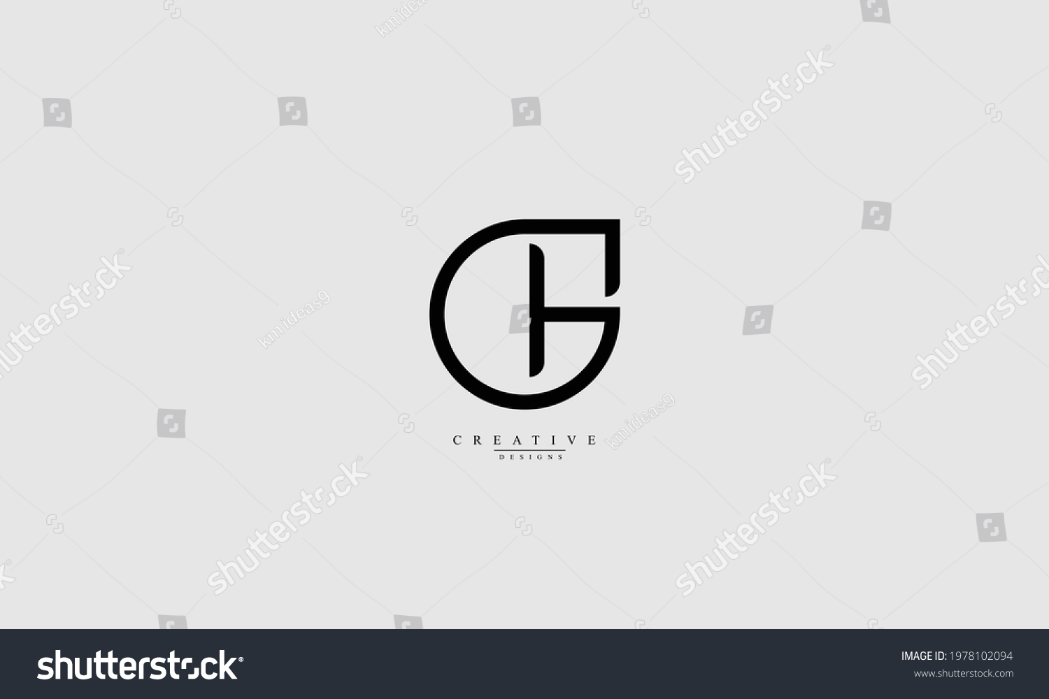 Alphabet Letters Initials Monogram Logo Gh Stock Vector (Royalty Free ...