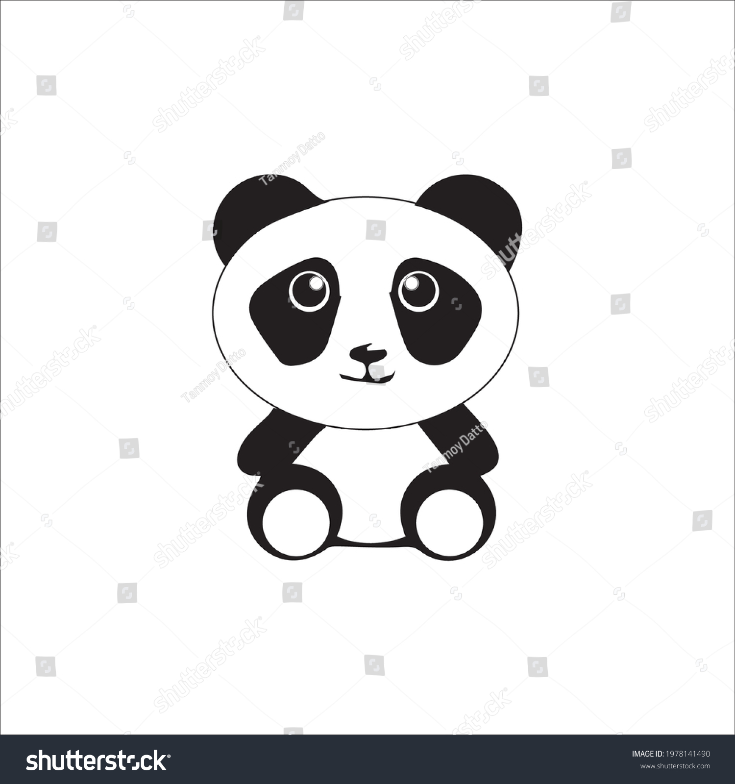 Color Page Panda Line Art Stock Vector (Royalty Free) 1978141490 ...