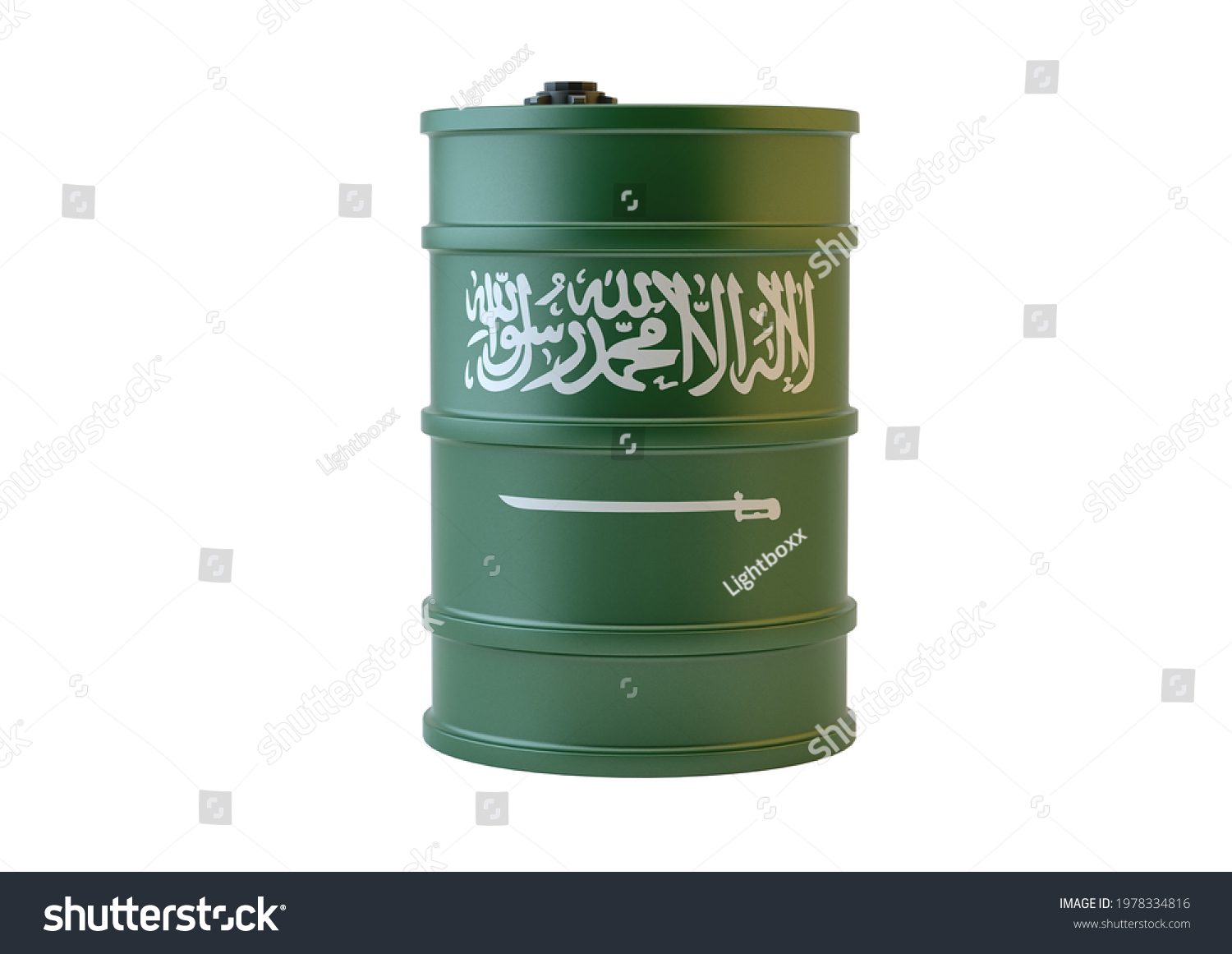 Oil Barrel Saudi Arabia National Flag Stock Illustration 1978334816 ...