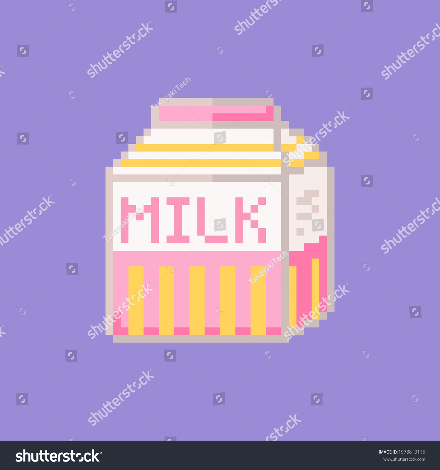 Ilustración De Cartón Lechero De Arte Vector De Stock Libre De Regalías 1978810115 Shutterstock 8034