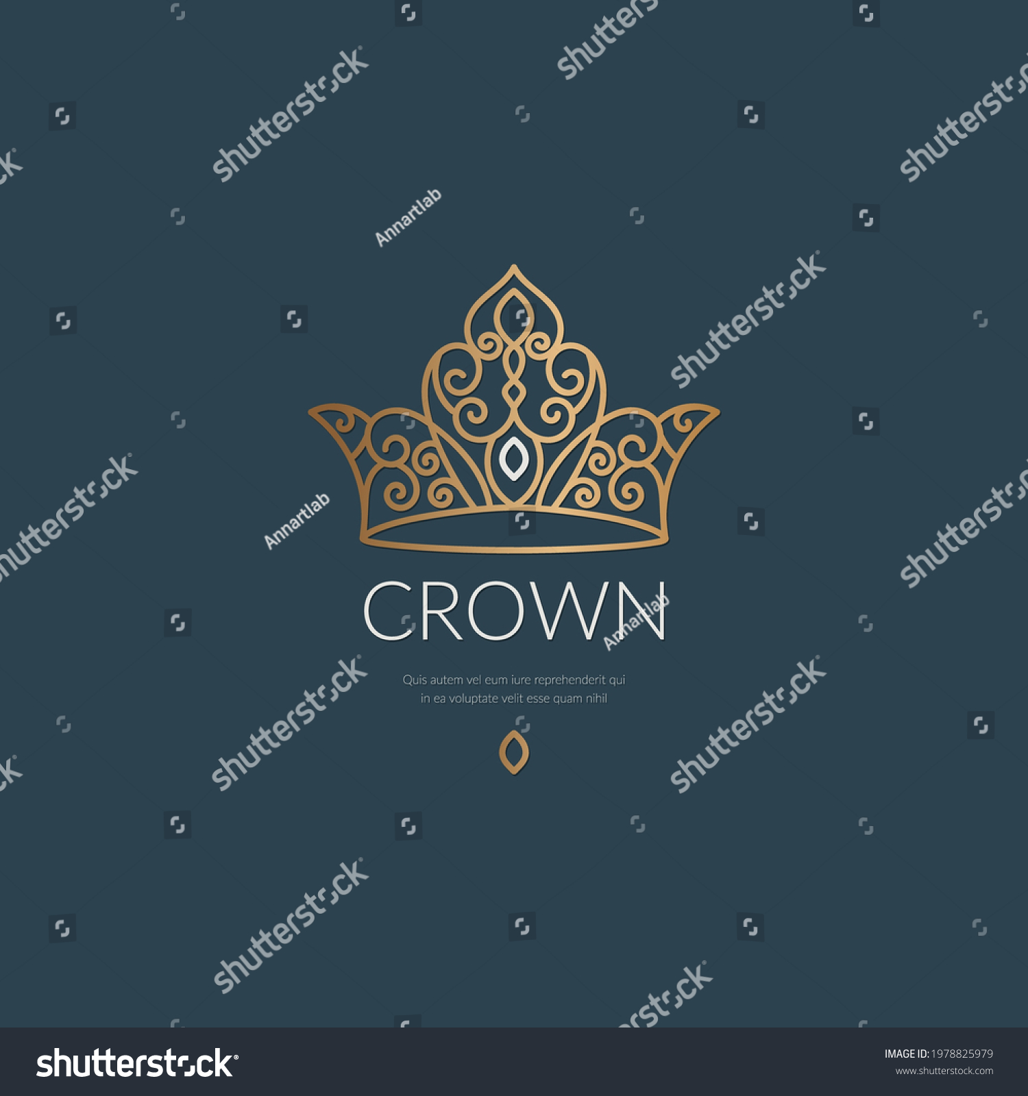 Crown Emblem Can Be Used Jewelry Stock Vector (Royalty Free) 1978825979 ...