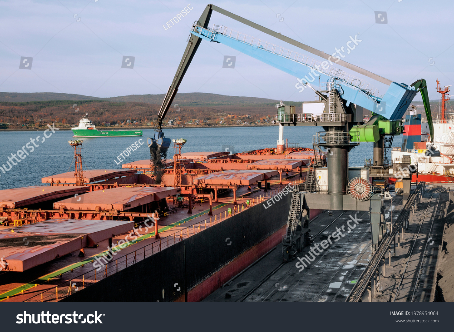 Industrial Ships Mooring Wall Seaport Kola Stock Photo 1978954064 ...