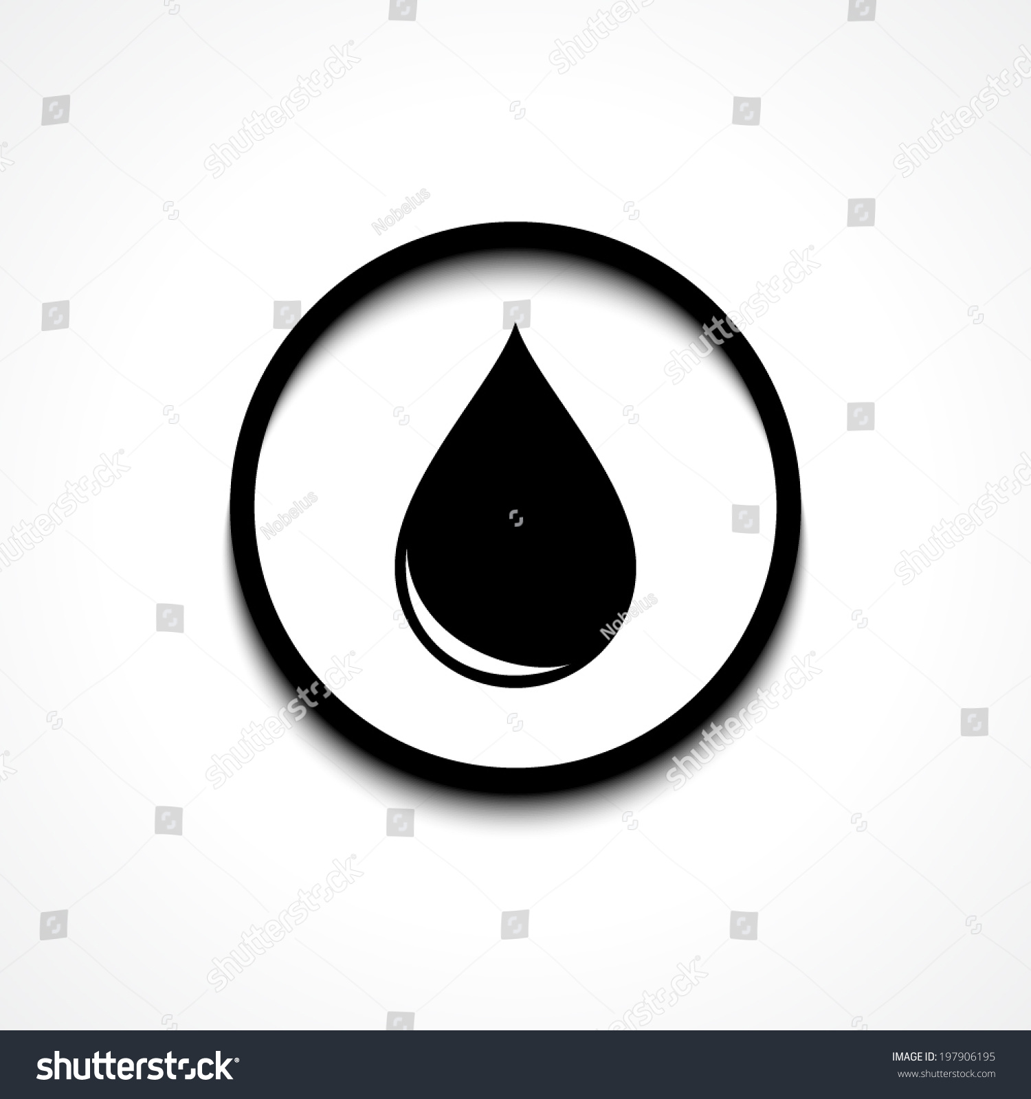 Drop Icon Vector Illustration Flat Design Stock Vector (Royalty Free ...