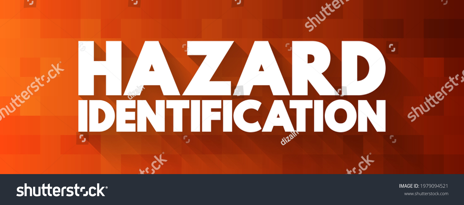 Hazard Identification Text Quote Concept Background Stock Vector ...