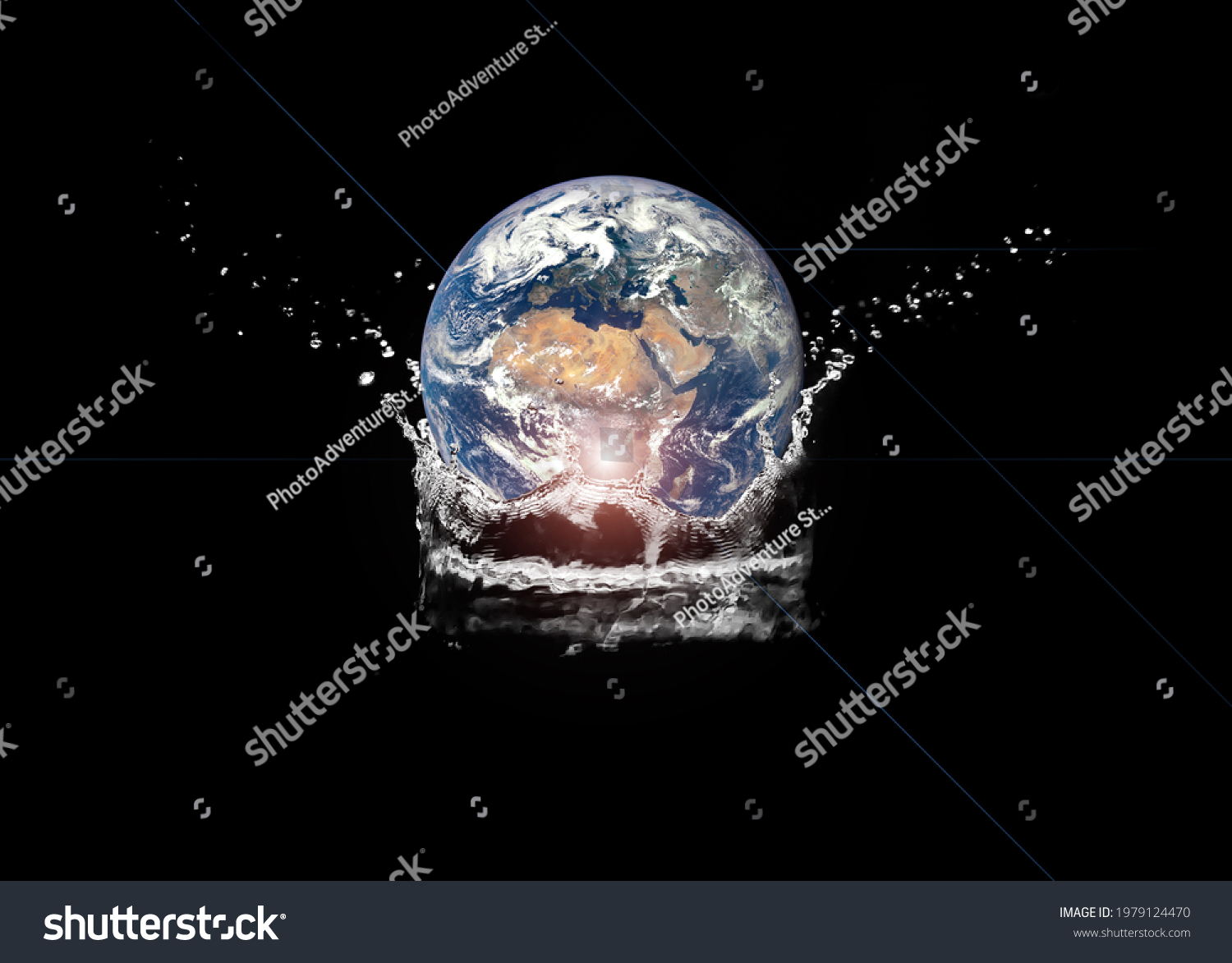 Earth Water Image Showing Importance Water Stock Photo 1979124470 ...