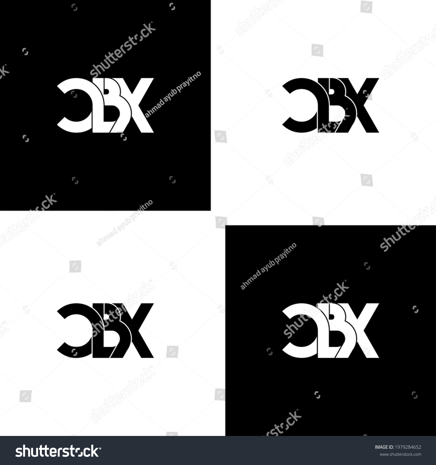 Cbx Letter Original Monogram Logo Design Stock Vector Royalty Free