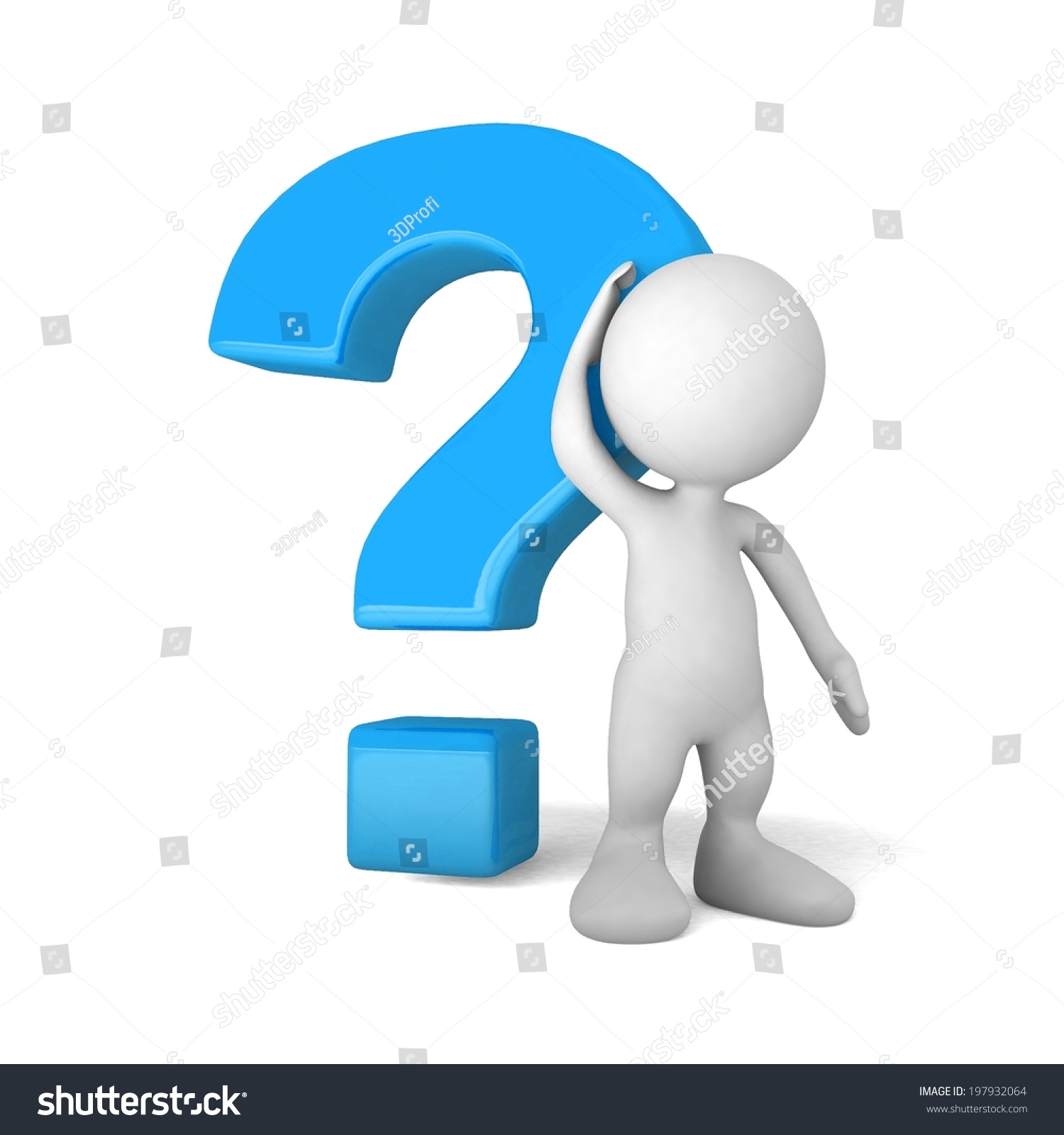 Ilustrasi Stok D Human Question Mark D Illustration Shutterstock