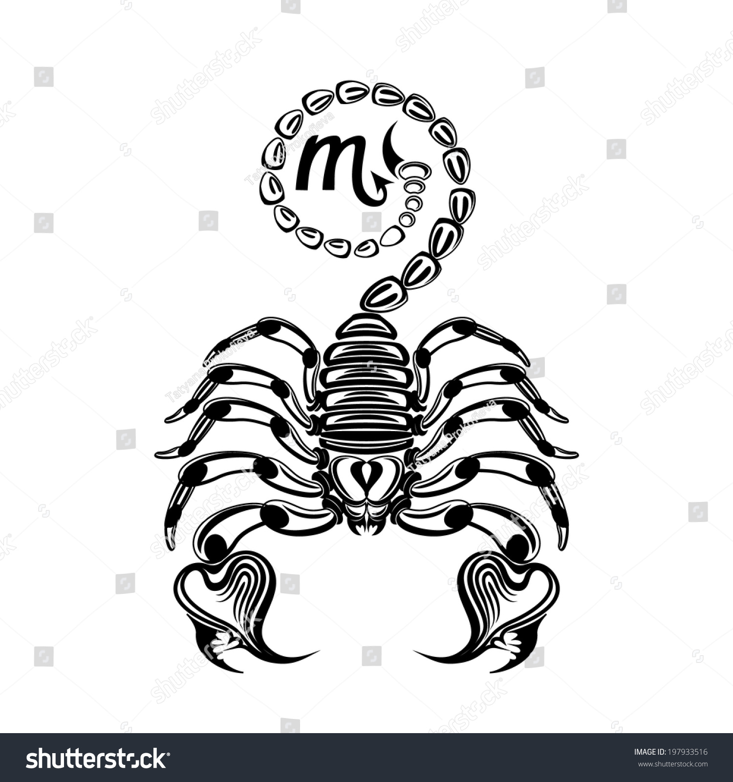 Знак скорпиона тату эскиз