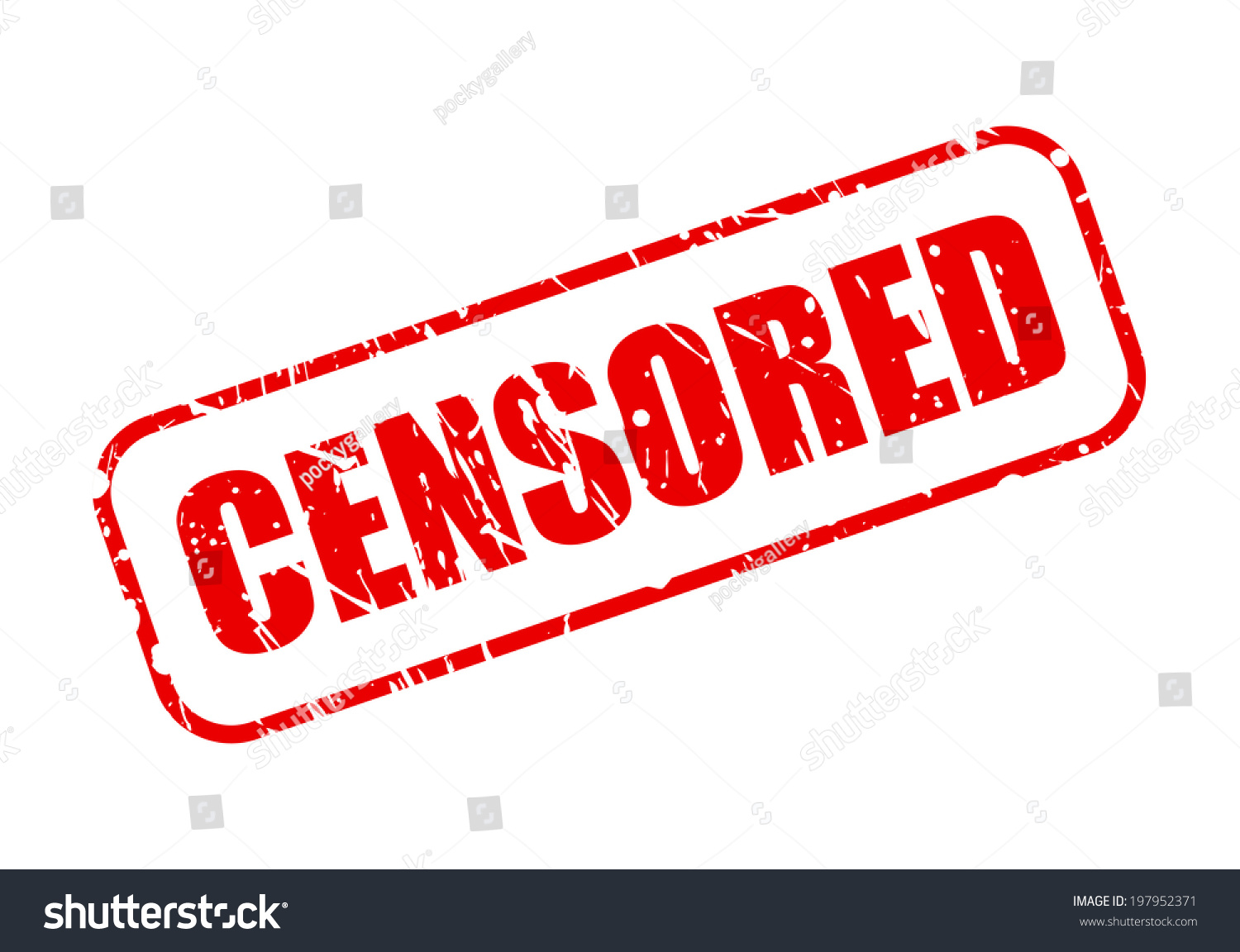 Stamp Censored Red Text On White Stock Vector (Royalty Free) 197952371 ...