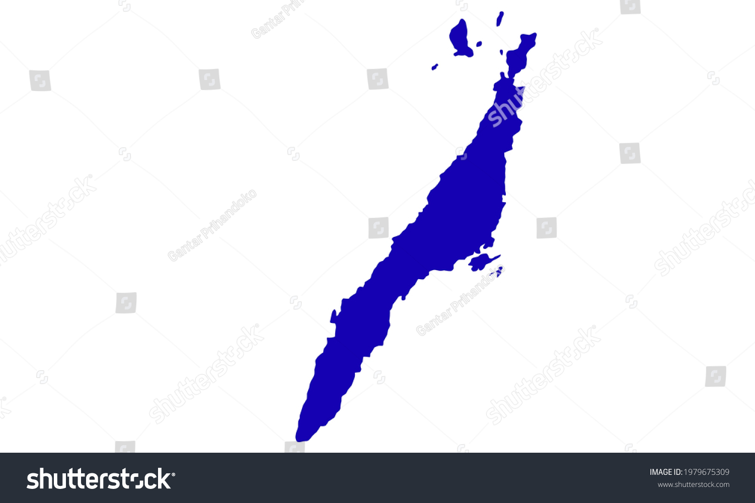 Blue Silhouette Map Cebu Island Philippines Stock Vector (Royalty Free ...