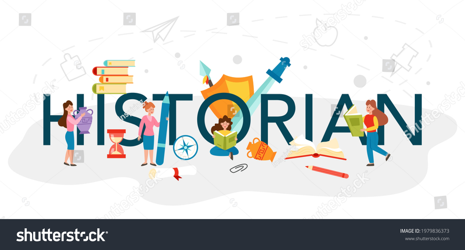 Historian Typographic Header History School Subject Stock Vector ...