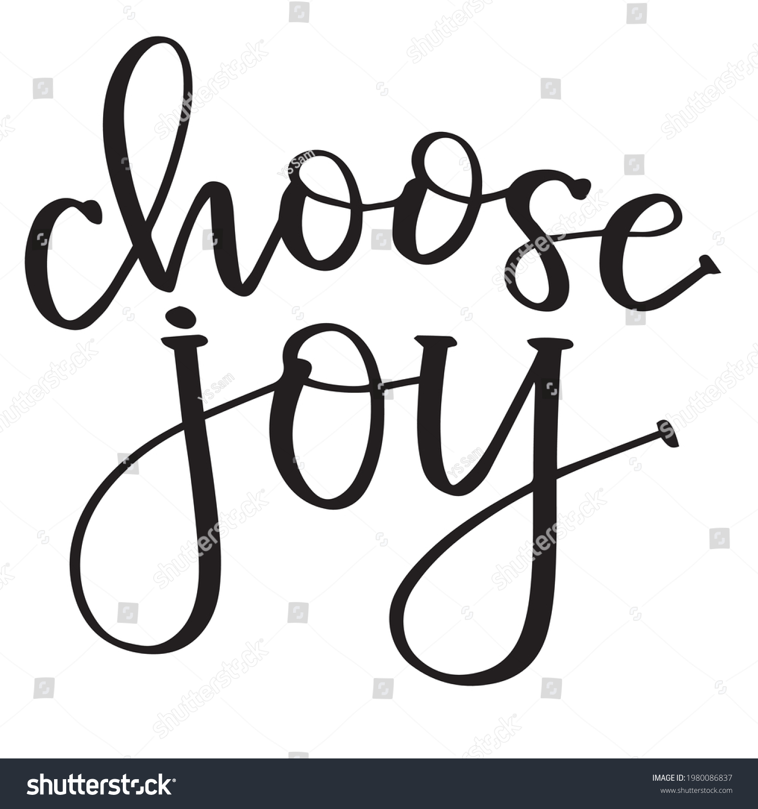 Choose Joy Background Inspirational Positive Quotes Stock Vector ...