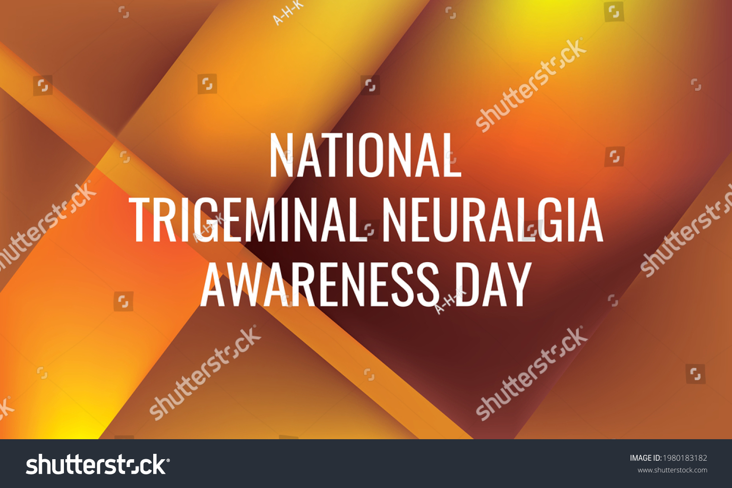 National Trigeminal Neuralgia Awareness Day Geometric Stock Vector