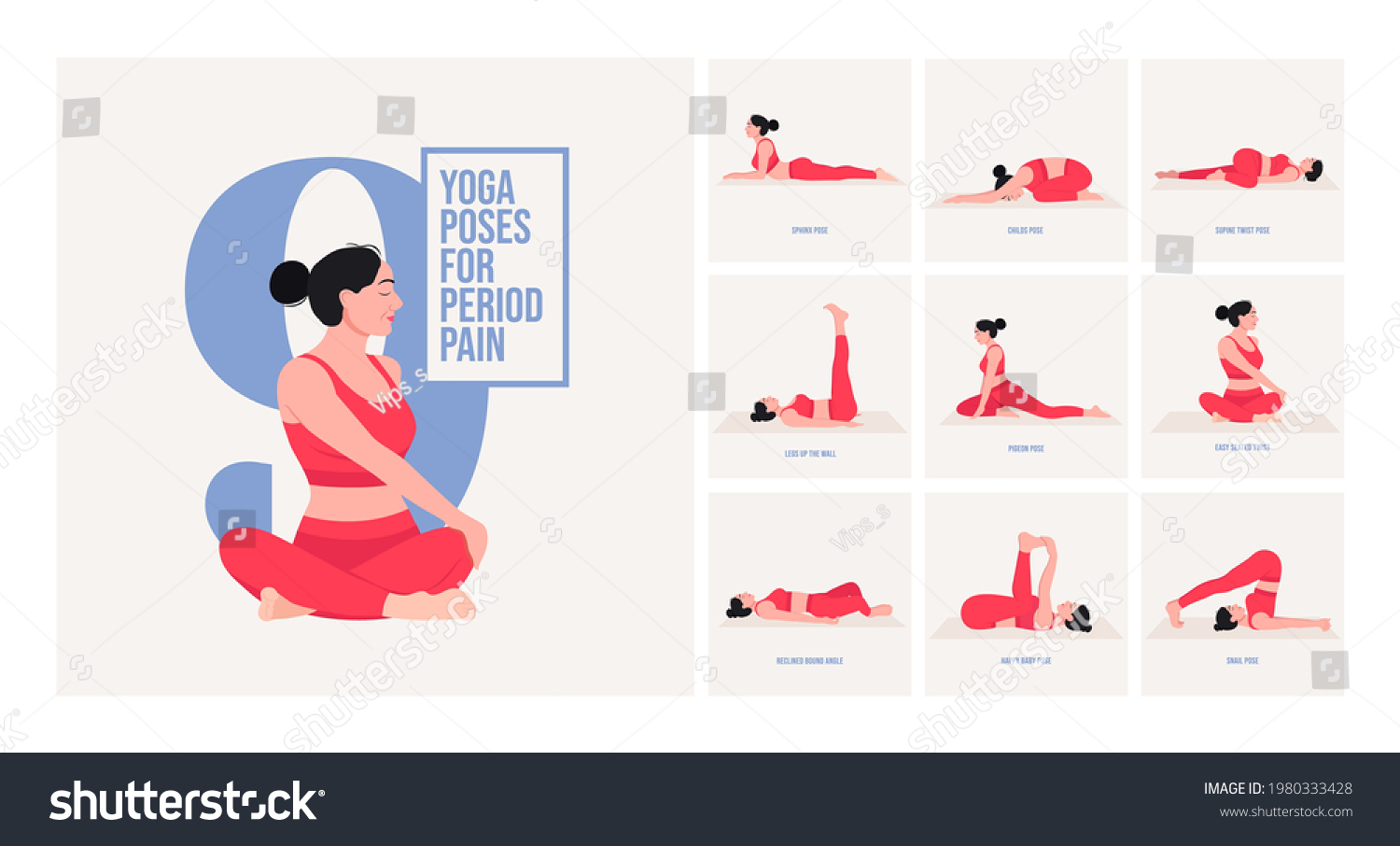 458 Exercise for period pain Images, Stock Photos & Vectors | Shutterstock