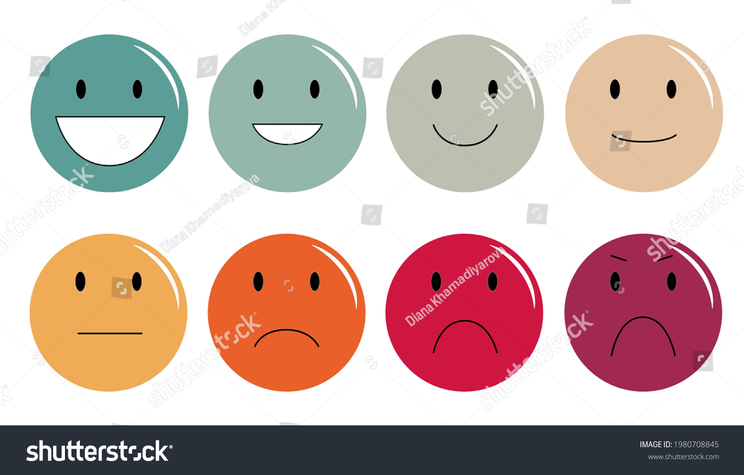 Measure Scale Chart Emoticon Face Emotion Stock Vector (Royalty Free ...