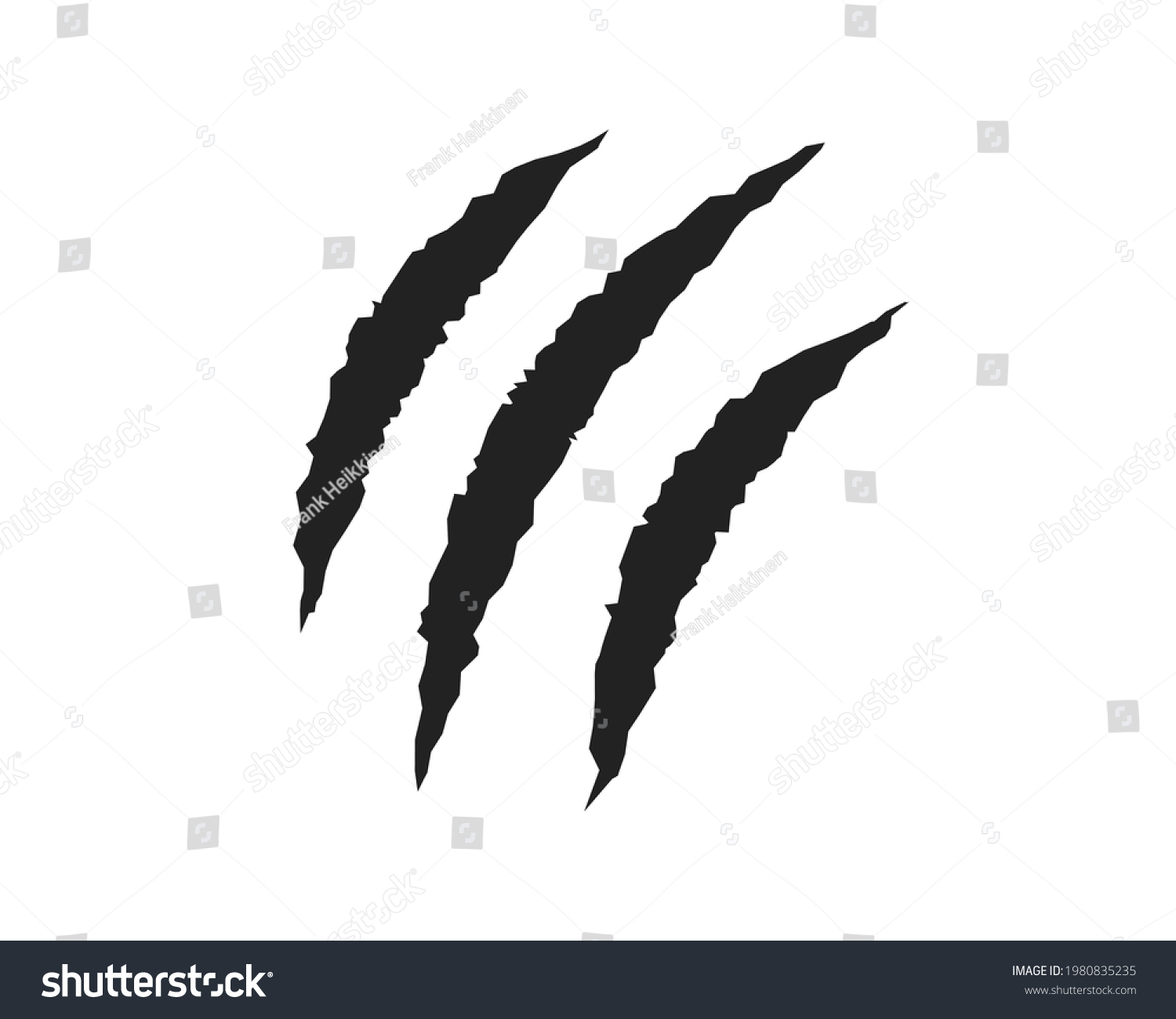 Claws Scratches Icon Symbol Claw Sign Stock Vector (Royalty Free ...