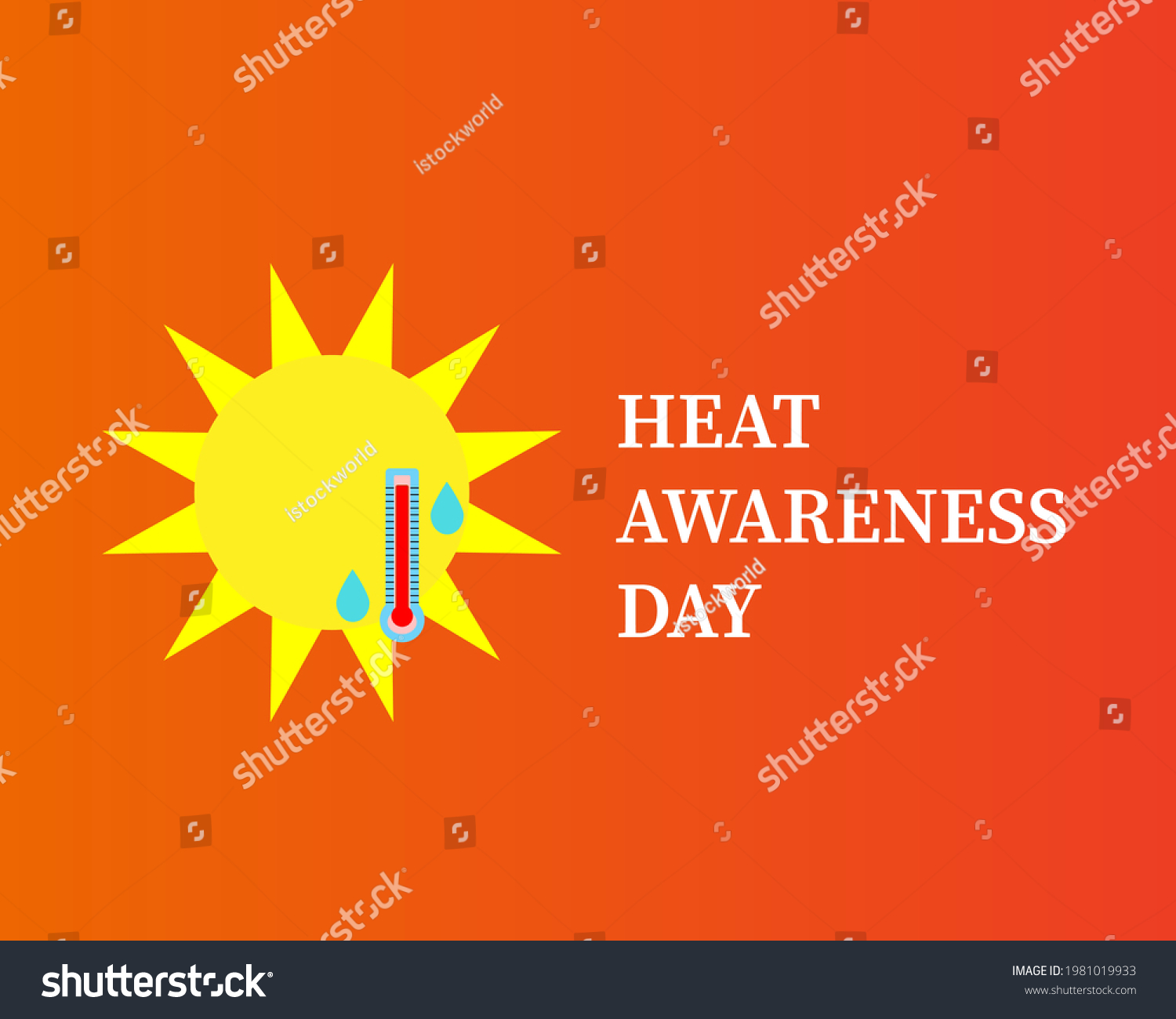 Heat Awareness Day National Heat Awareness Stock Vector (Royalty Free