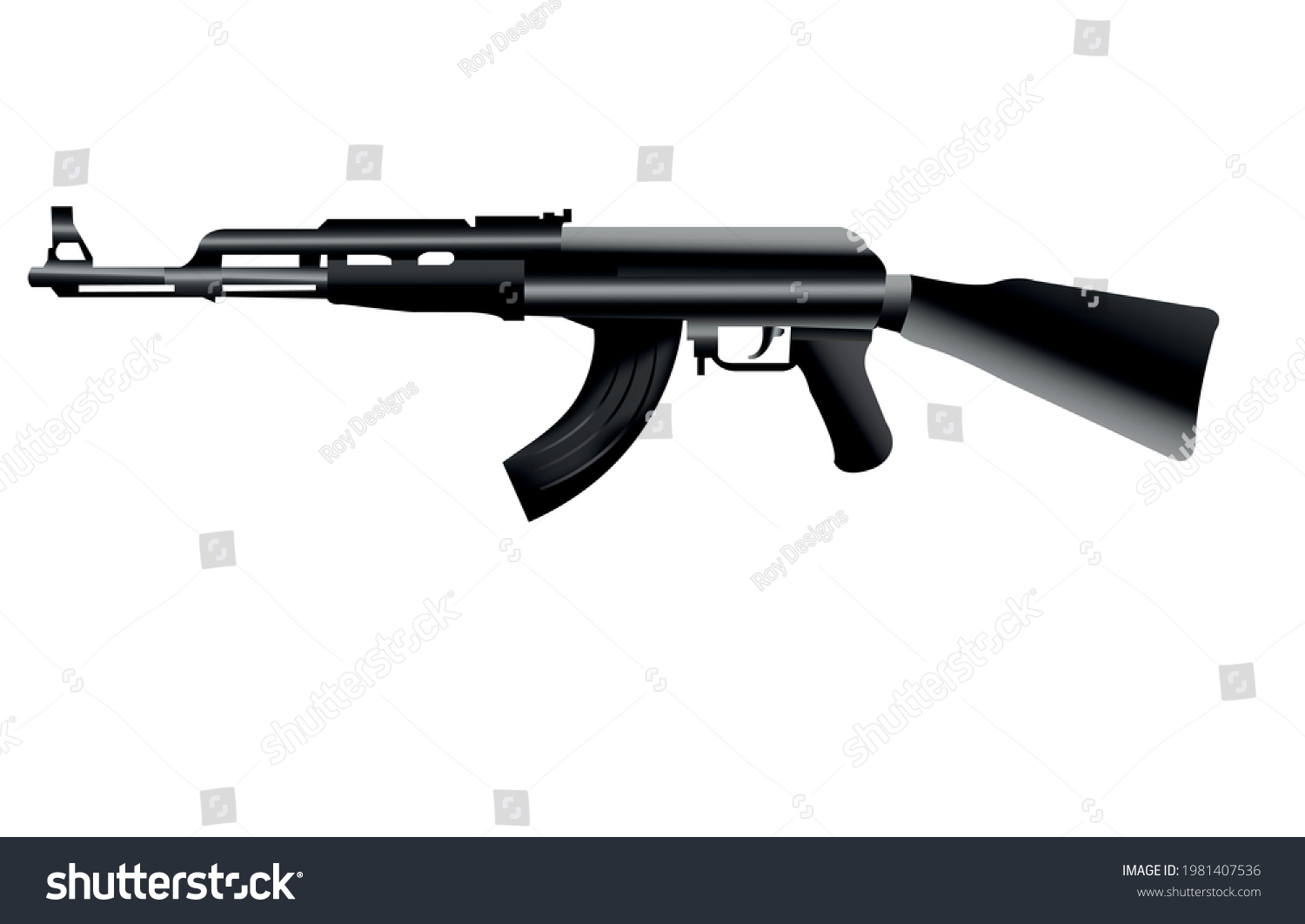 Ak47 Vector Free Ak 47 Vector Stock Vector (Royalty Free) 1981407536 ...