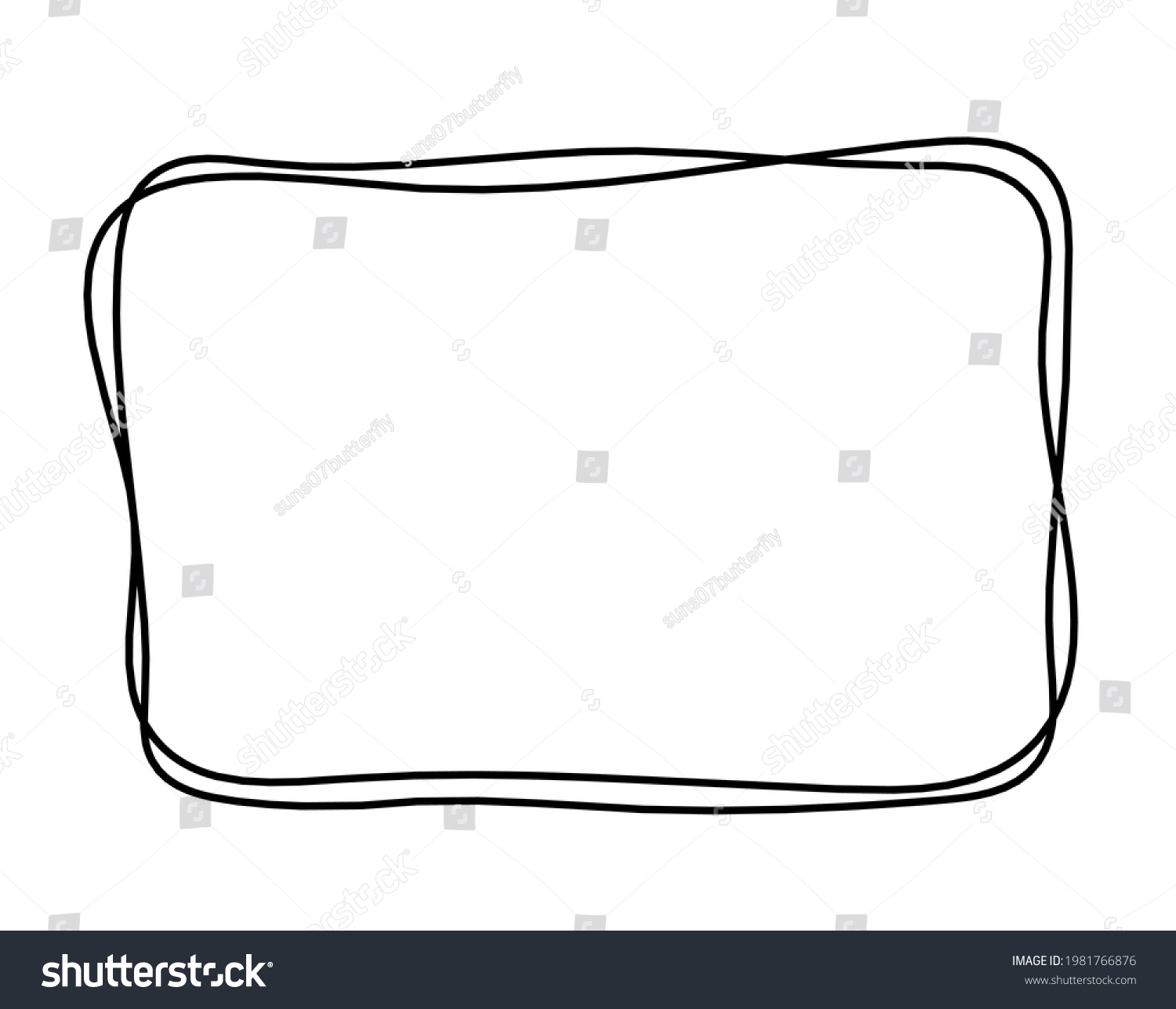 Abstract Rectangle Line Drawing On White Stock Vector (Royalty Free ...