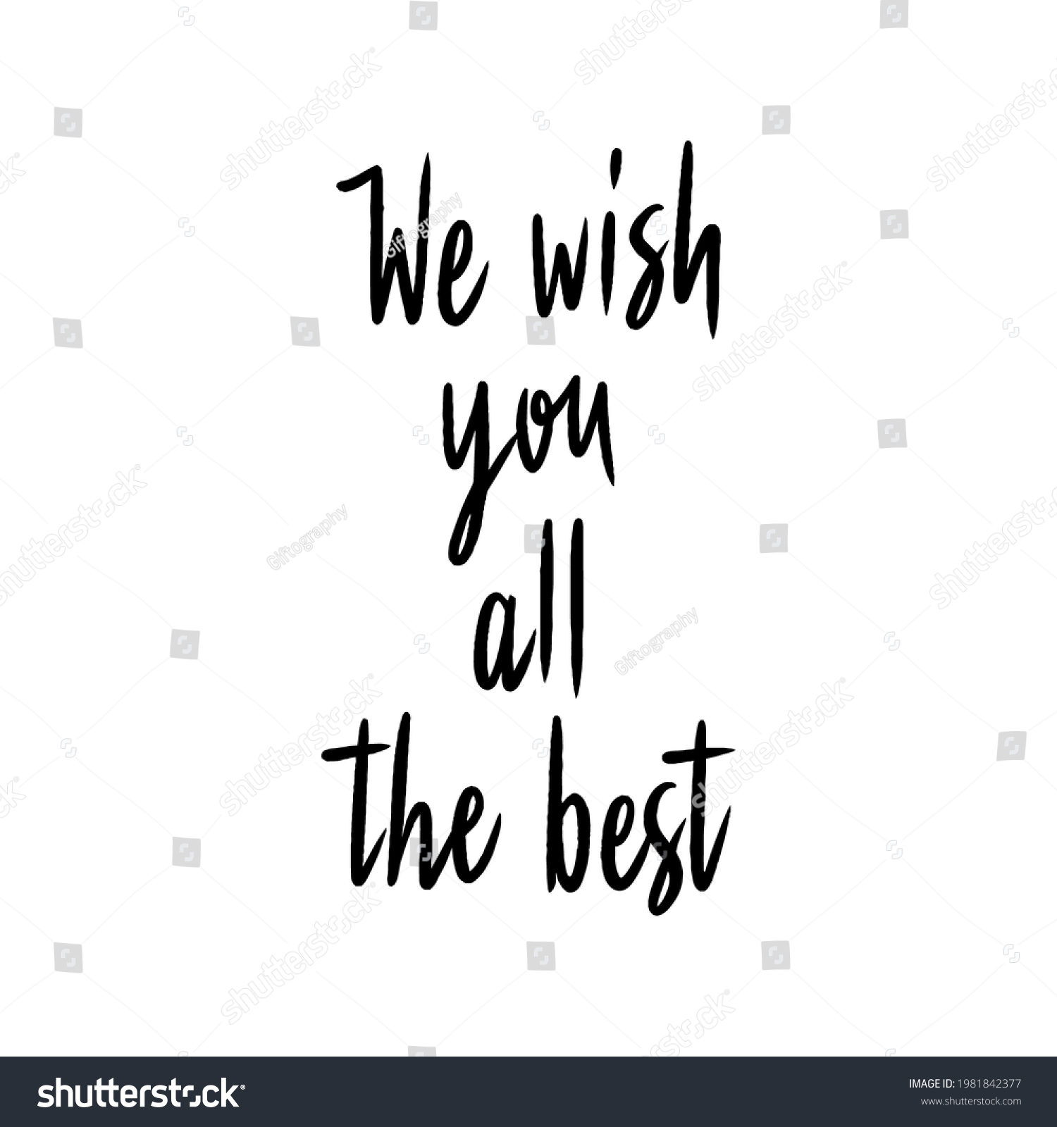 We Wish You All Best Hand Stock Vector (Royalty Free) 1981842377 ...