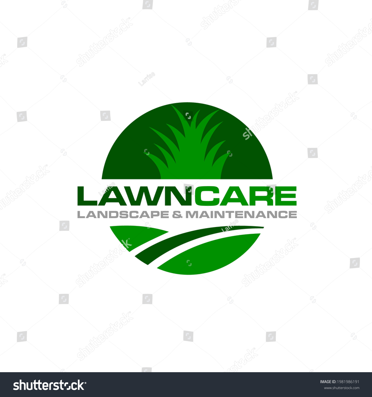 Illustration Vector Graphic Lawn Care Landscape Stock Vector (Royalty ...