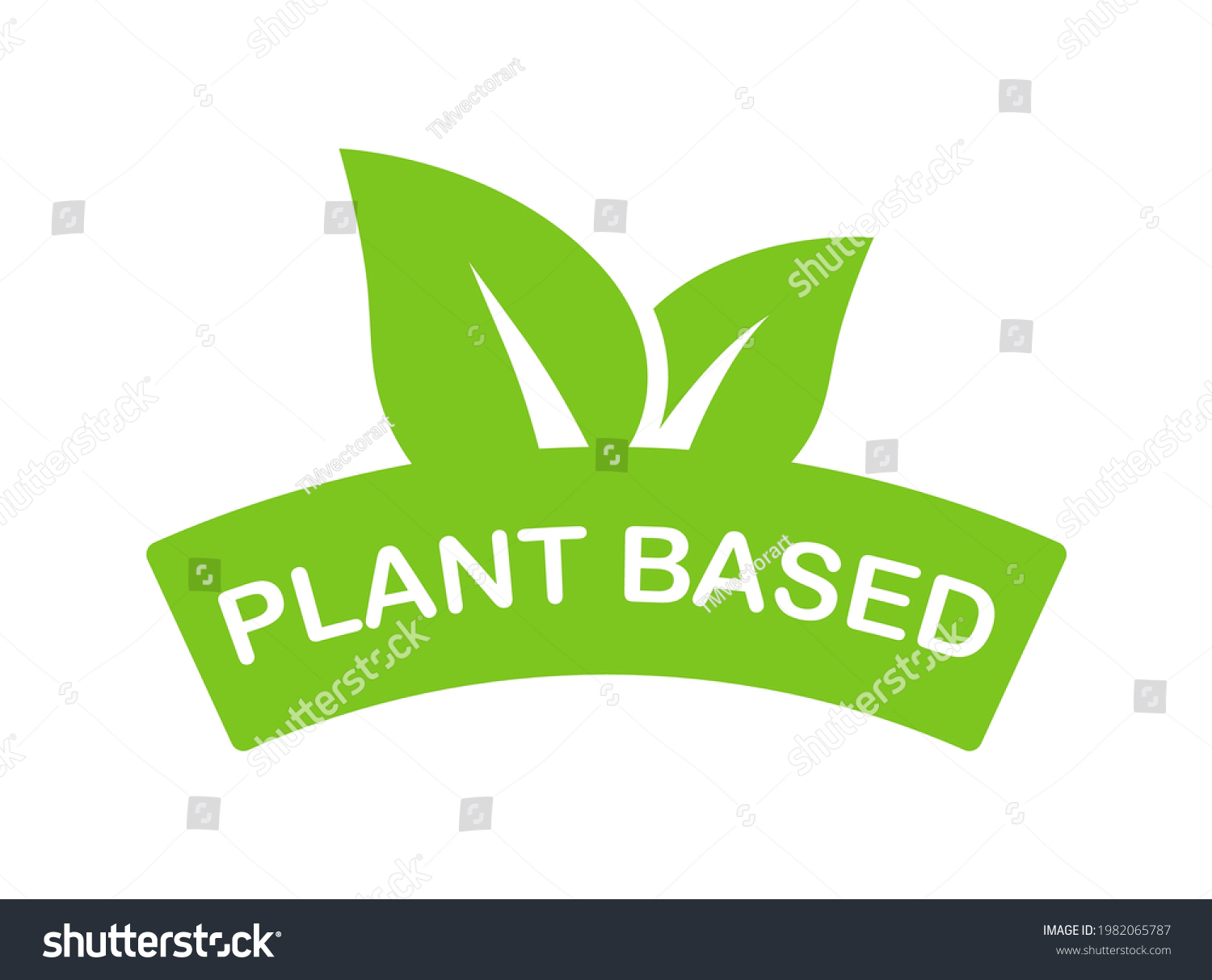 Plant Based Logo Vegan Badge Eco Stock Vector (Royalty Free) 1982065787 ...