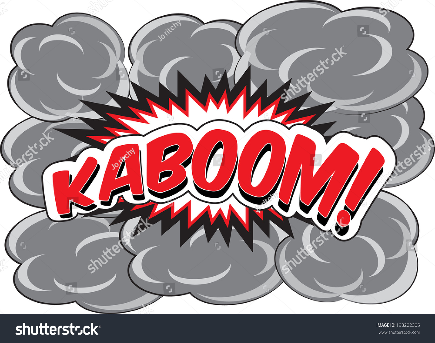 Kaboom Wording Comic Speech Bubble Pop Stock Vector Royalty Free