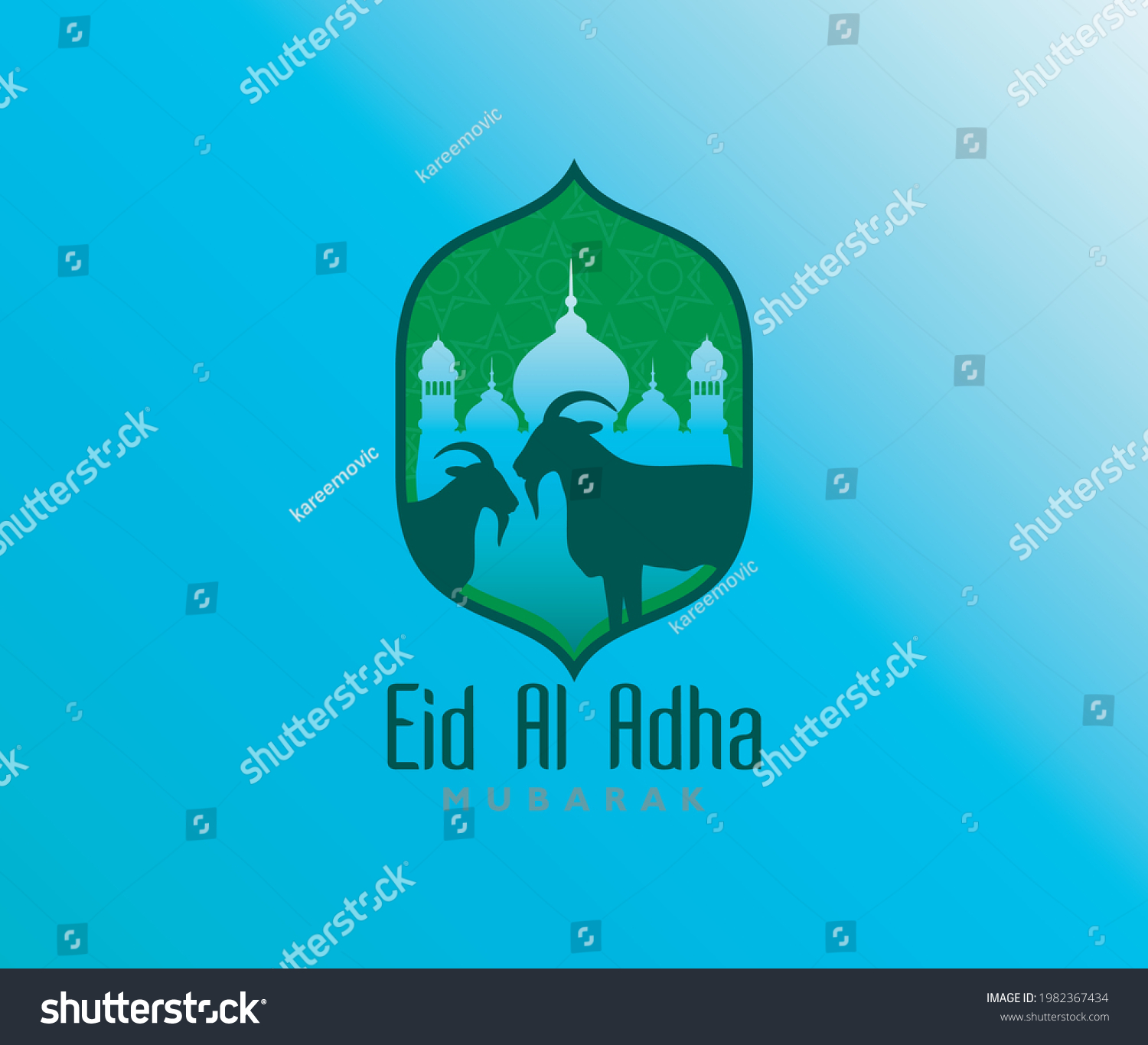 Eid Al Adha Logo Vector Graphic Stock Vector (Royalty Free) 1982367434 ...