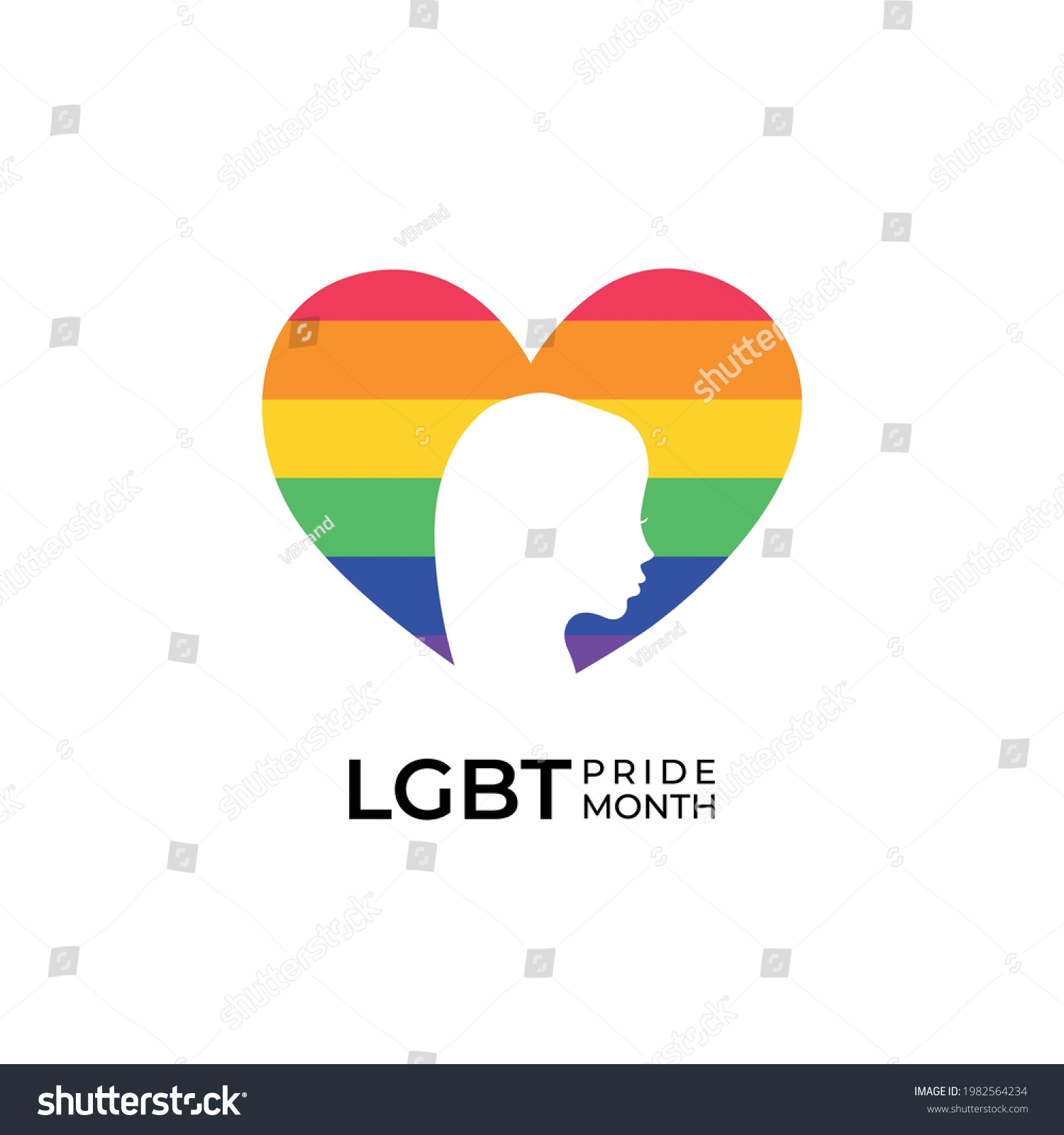 Lgbt Lgbtq Pride Hearts Slogans Social Stock Vector Royalty Free