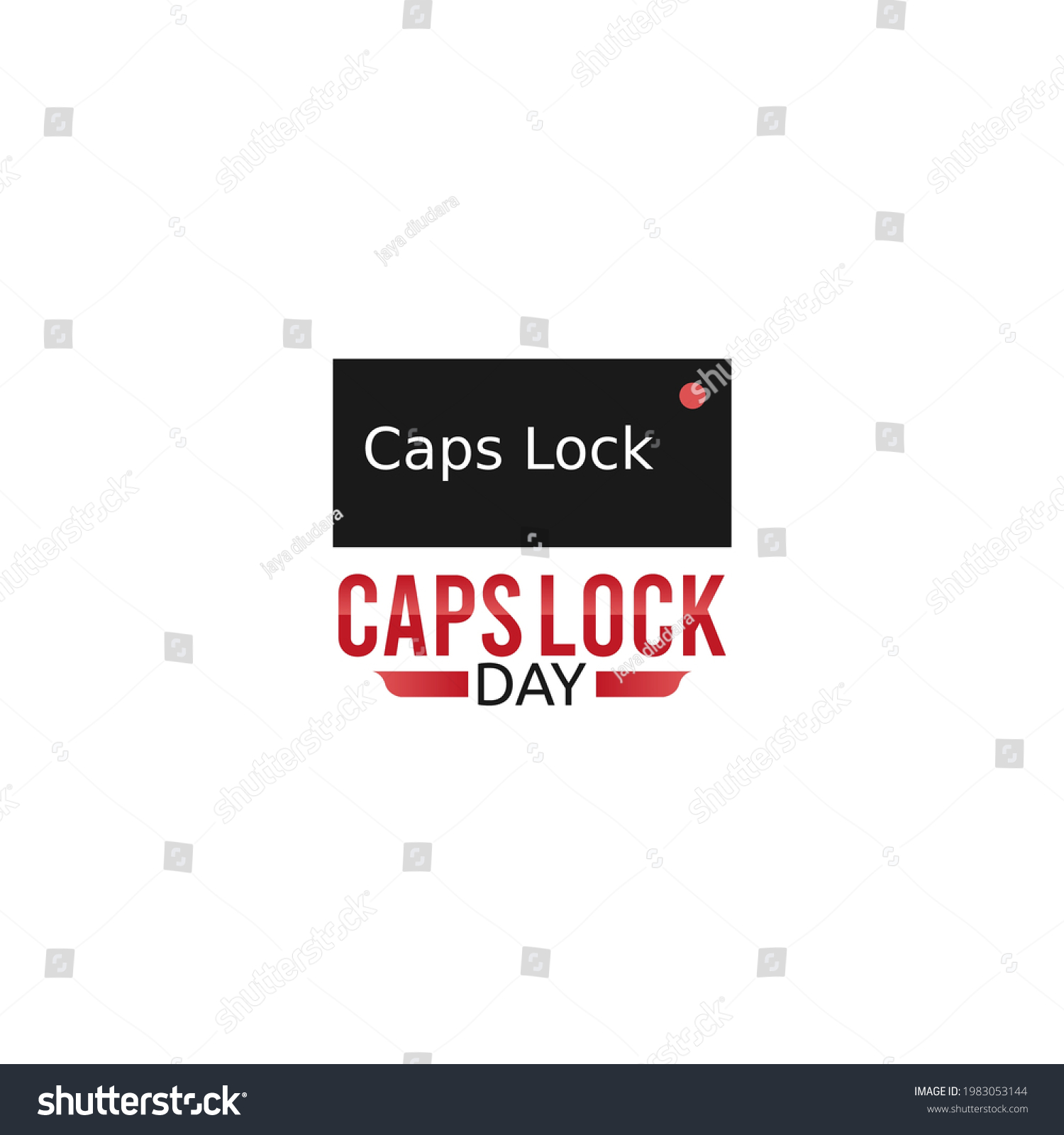 Vector Graphic Caps Lock Day Good Stock Vector (Royalty Free ...