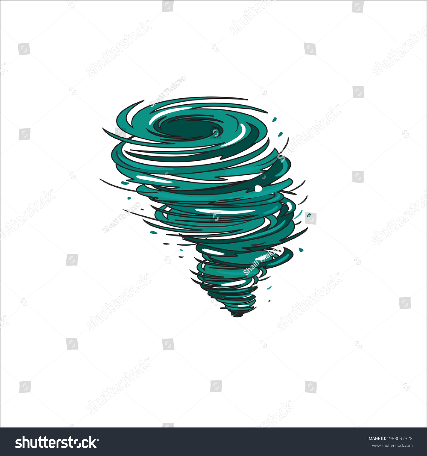 Vector Illustration Tornado Clip Art Stock Vector (Royalty Free ...