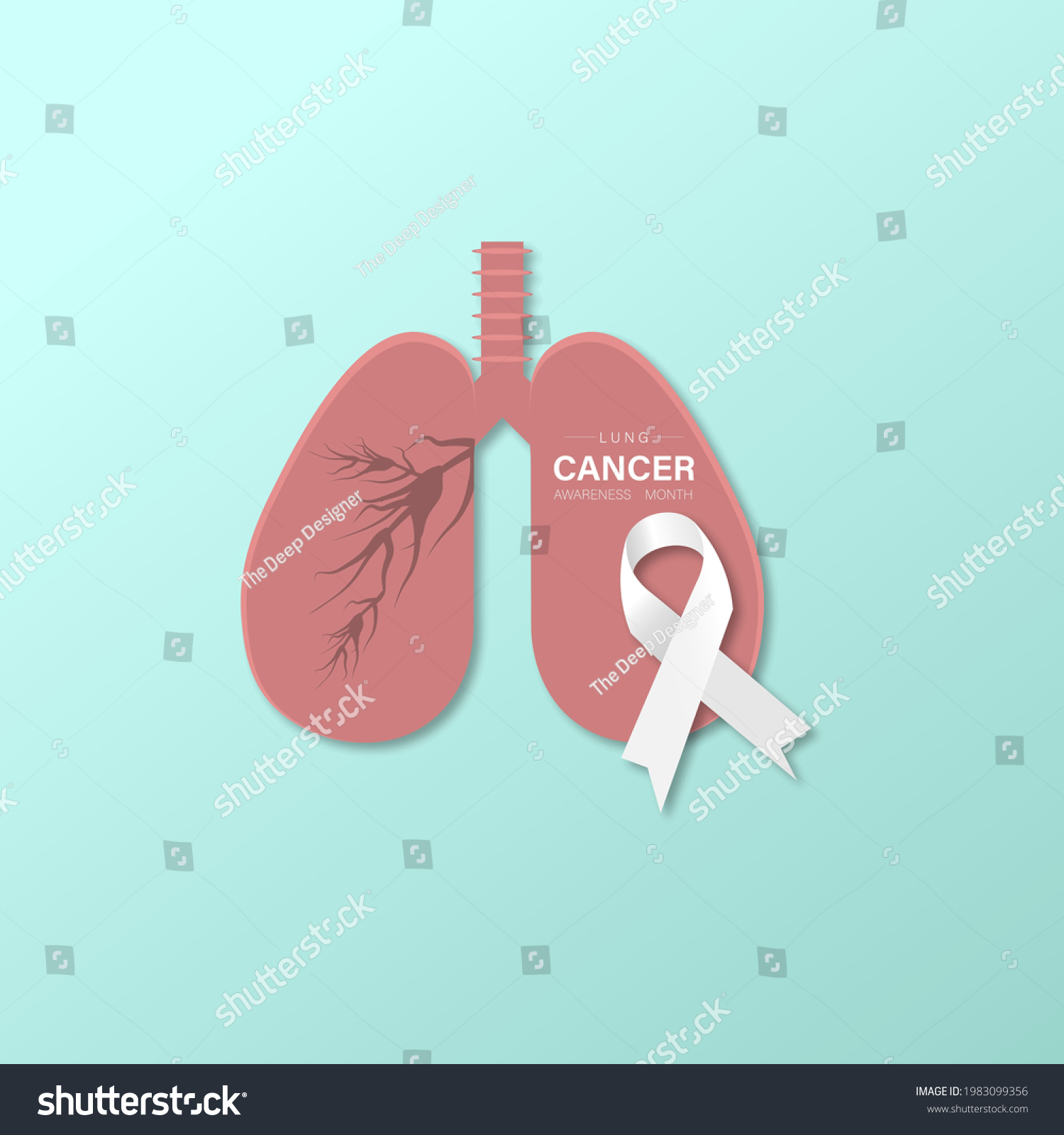 Lung Cancer Awareness Month Vector Illustration Stock Vector (Royalty ...